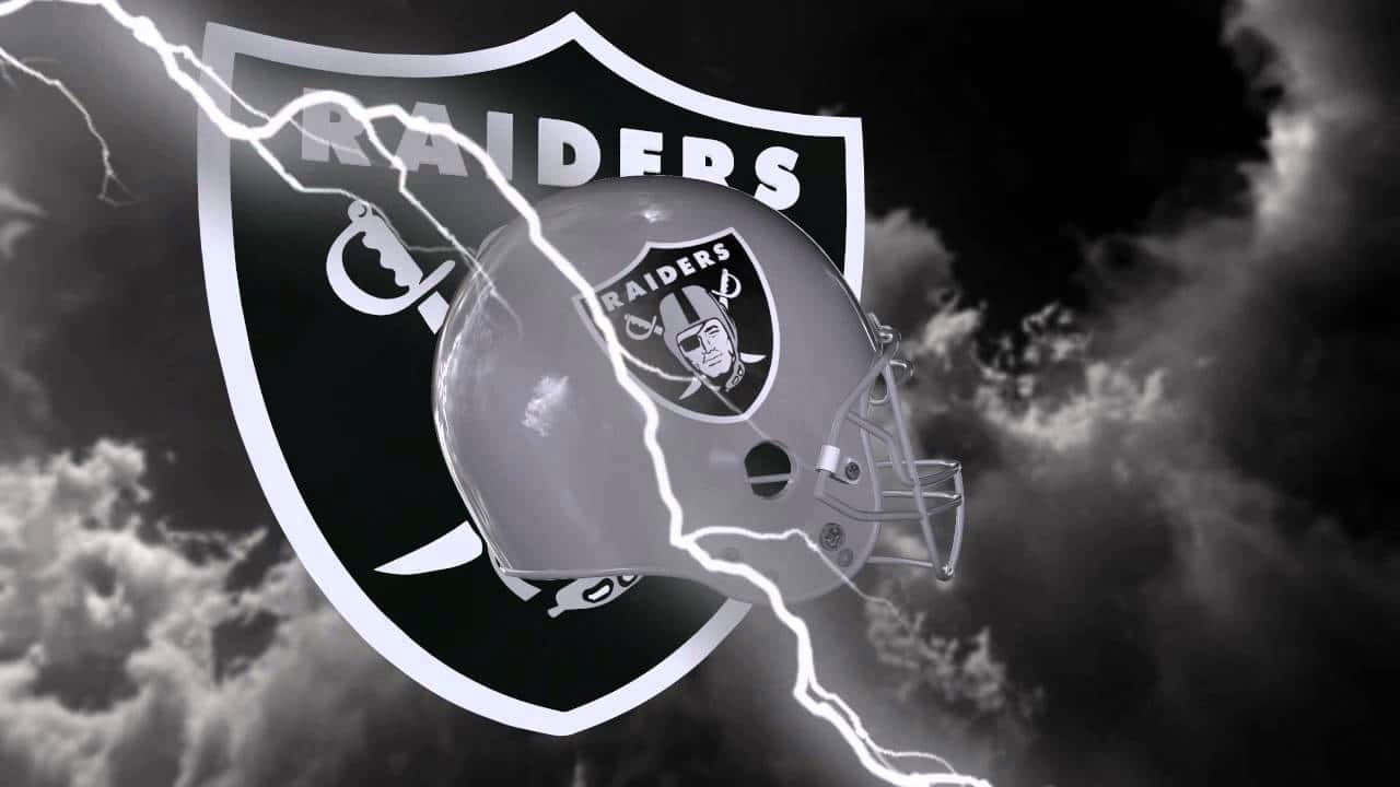 Raiders, silver, lightning storm, HD Desktop Wallpaper
