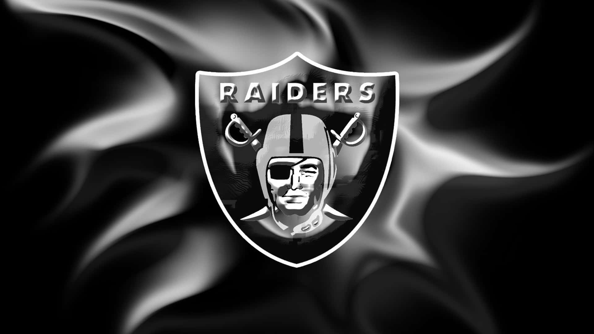 Monochrome Raiders, Raiders logo, black and white, Full HD Desktop Wallpaper