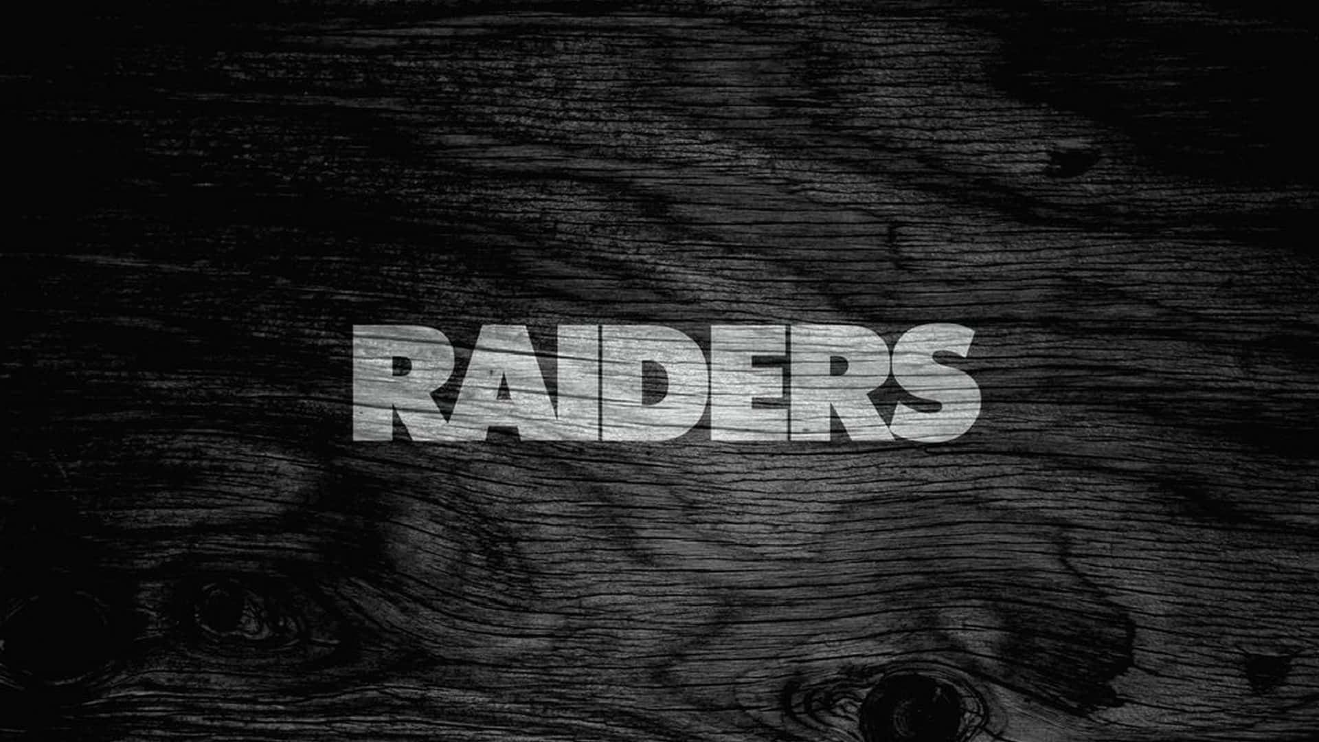 Dark Wooden Texture, RAIDERS, white, Full HD Desktop Wallpaper