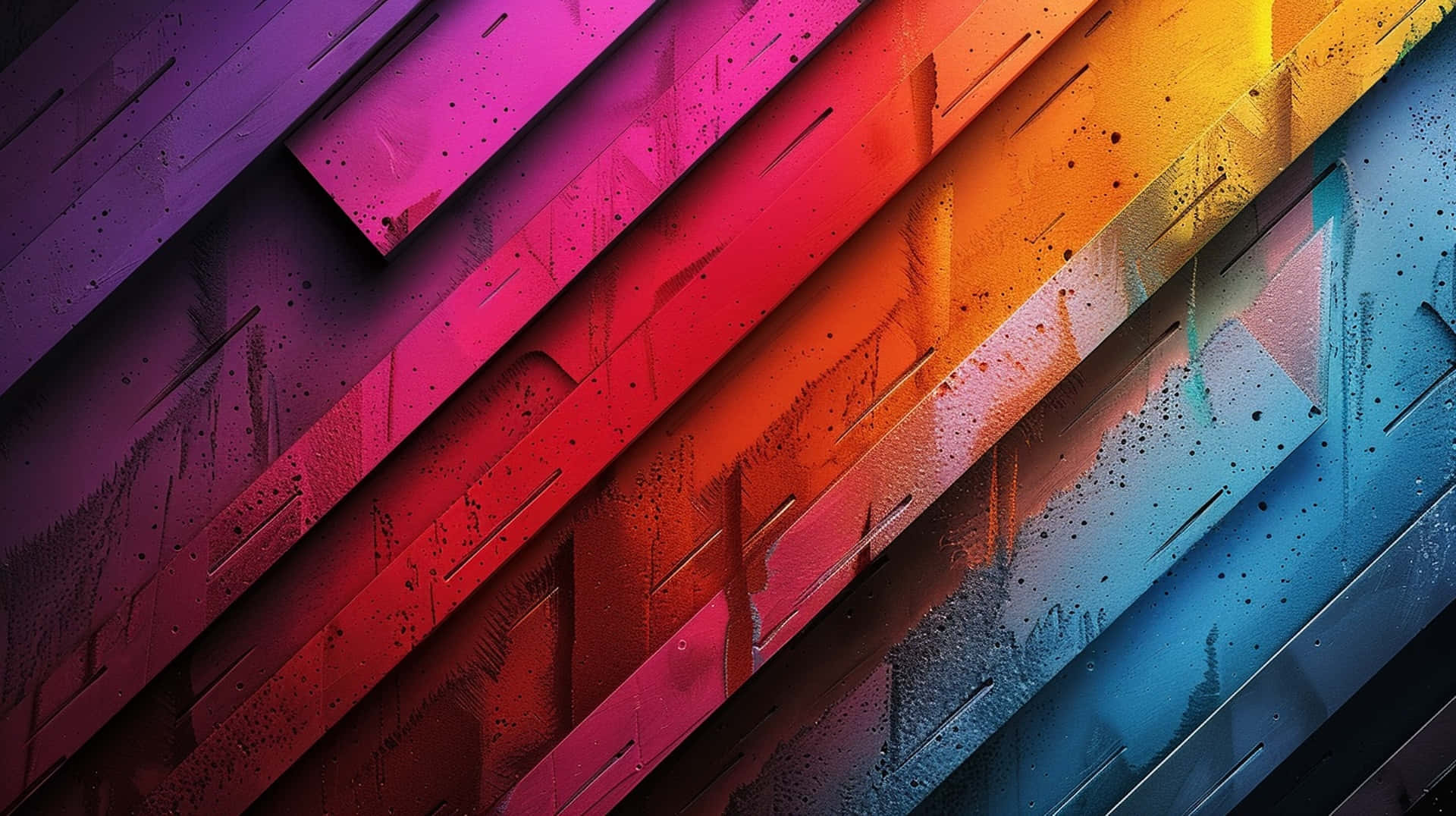 vibrant rainbow, diagonal stripes, purple red orange blue, Full HD Desktop Wallpaper