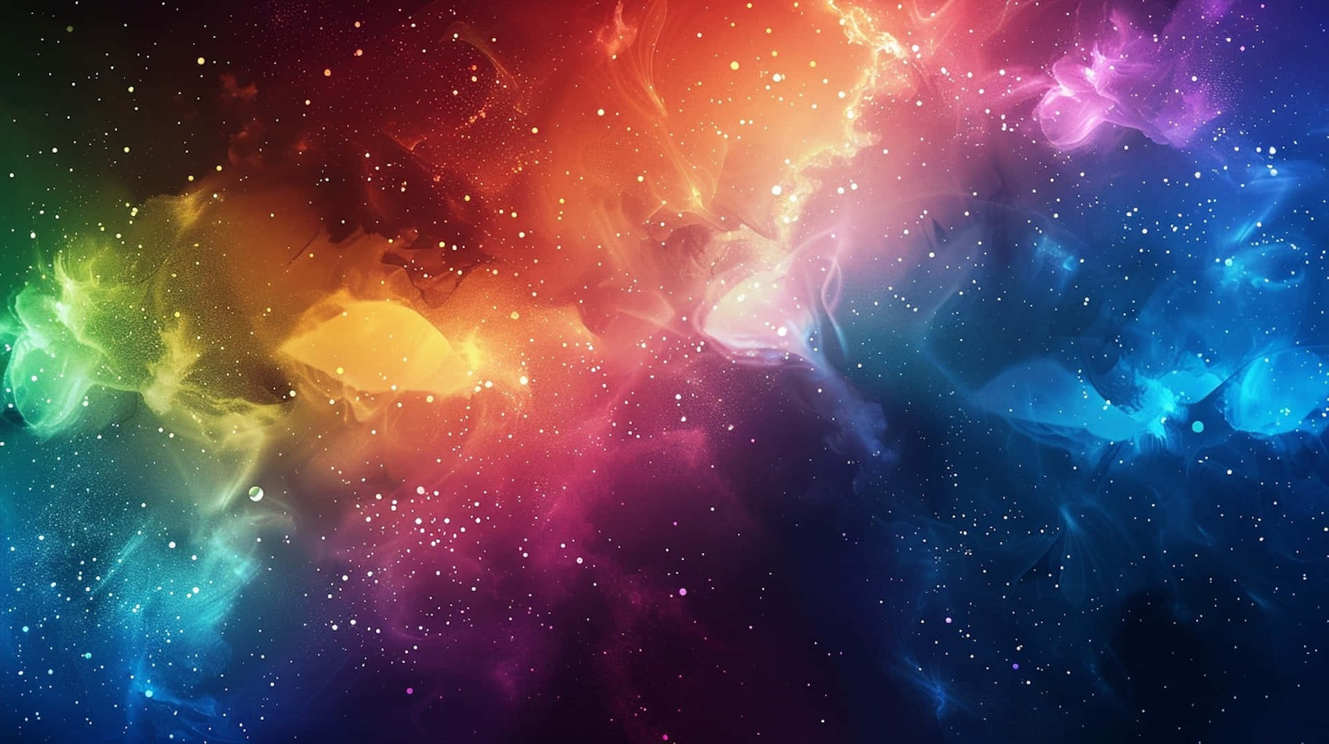 vibrant nebula, fiery orange, pink, Full HD Desktop Wallpaper
