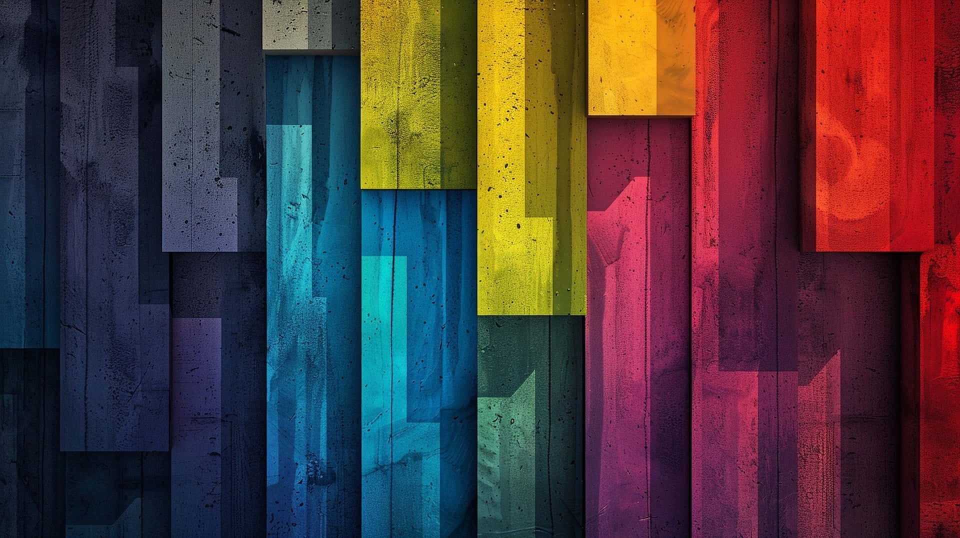 abstract rainbow texture, vibrant vertical wooden planks, rainbow hues, Full HD Desktop Wallpaper