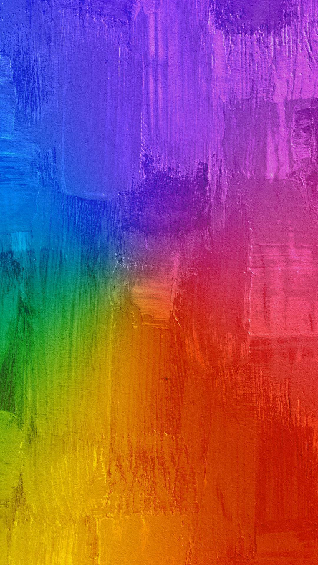 rainbow, cloudy sky, vibrant abstract painting, Full HD Phone Wallpaper