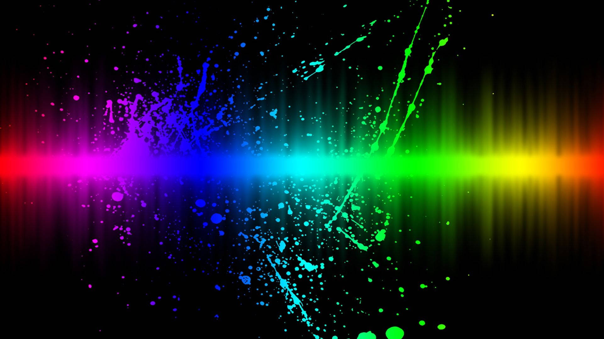 rainbow splashes, colorful arch of happiness, vibrant rainbow light streaks, Full HD Desktop Wallpaper