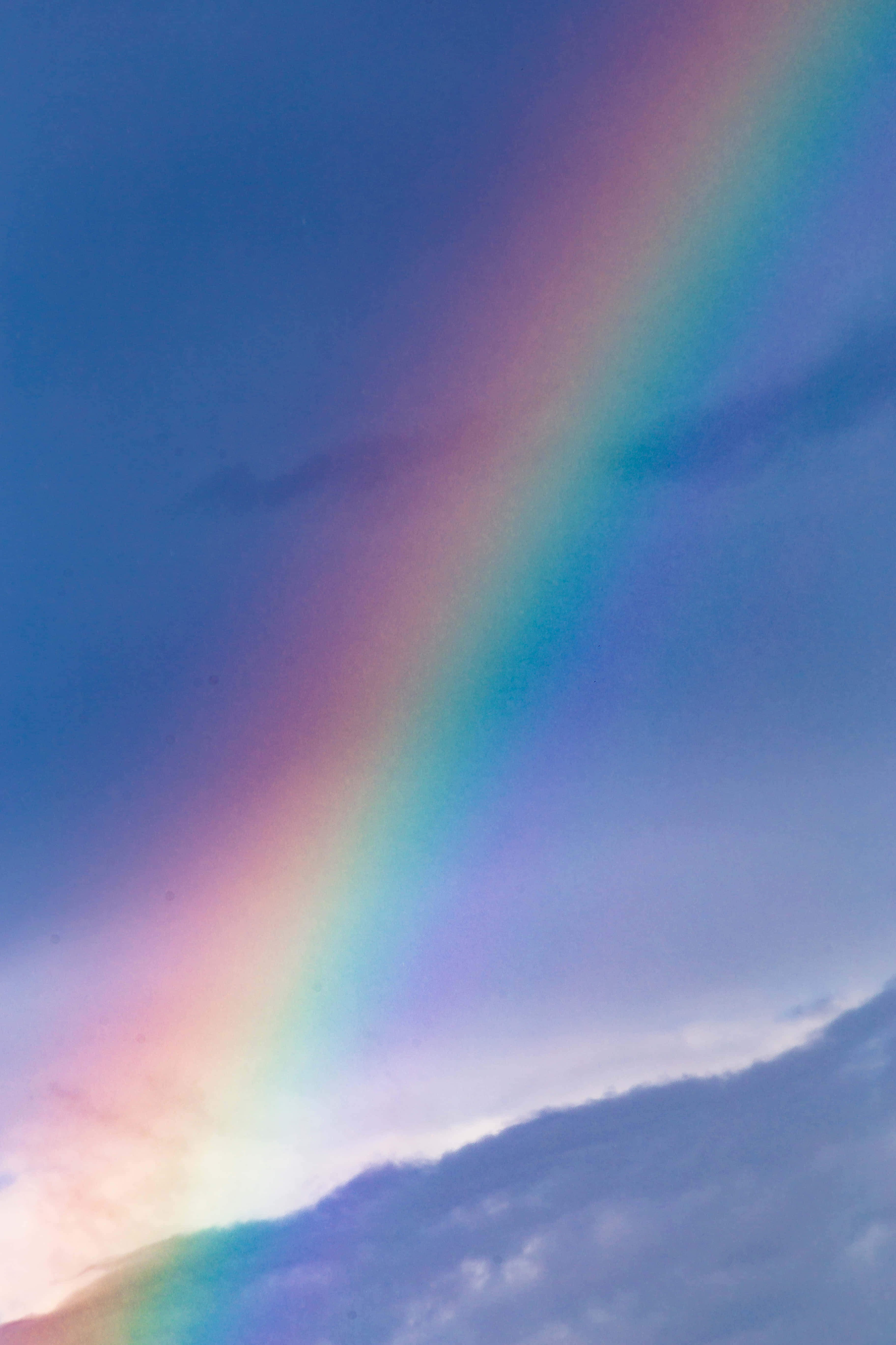 rainbow, twilight sky, field, 5K Phone Wallpaper