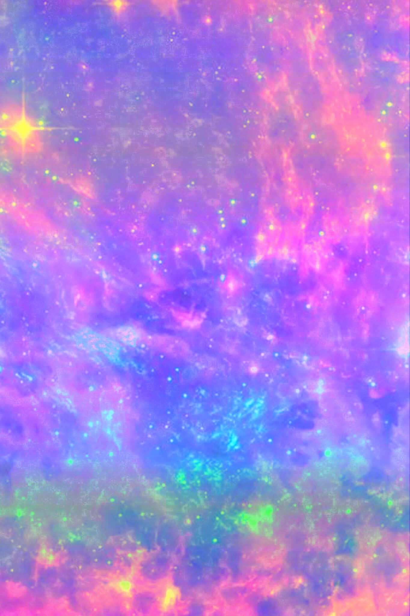 Rainbow Glitter, cosmic nebula, pink, Full HD Phone Wallpaper