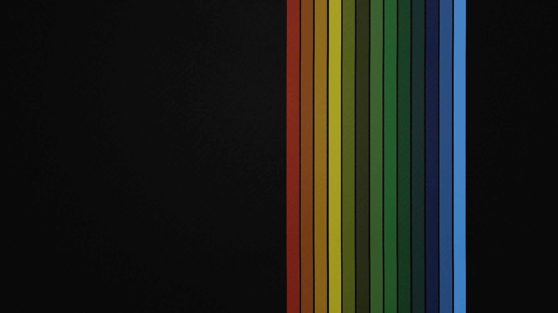 rainbow stripes, black void, vivid vertical rainbow, Full HD Desktop Wallpaper