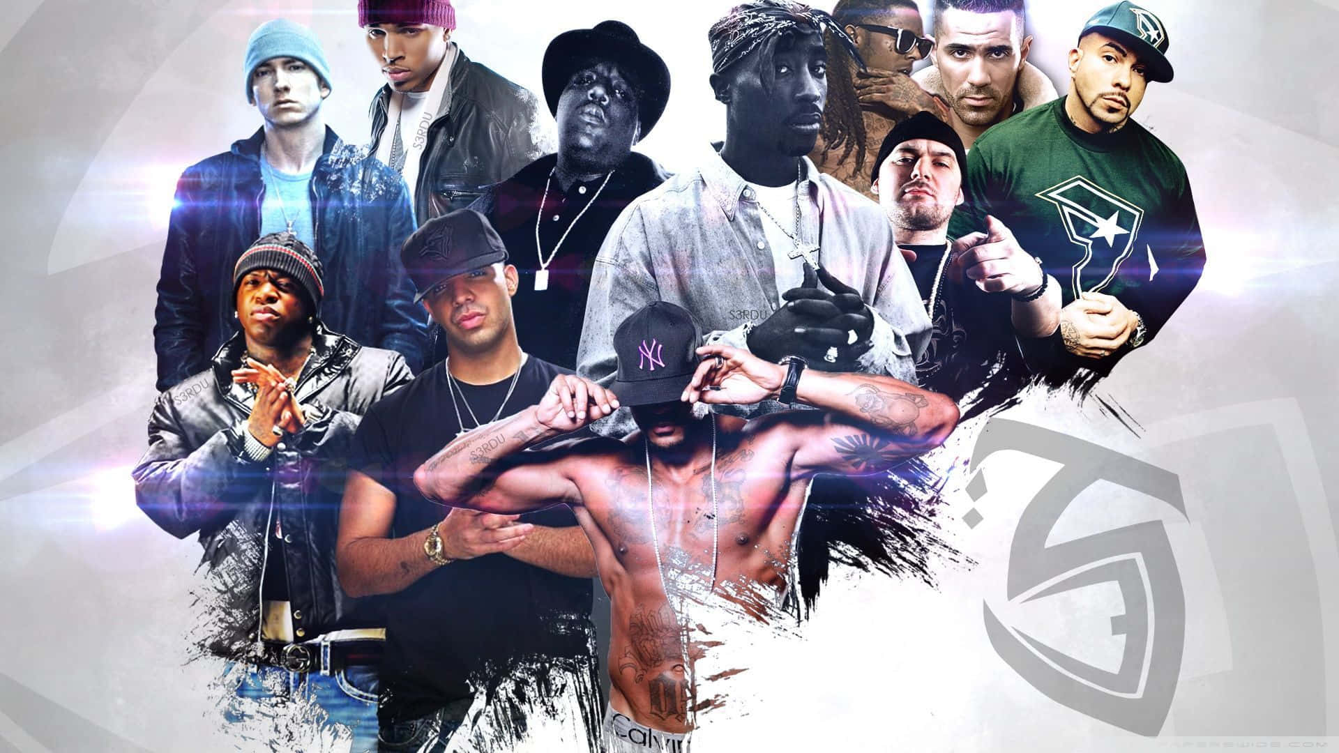Cool Rap, hip hop artists, white background, Full HD Desktop Wallpaper