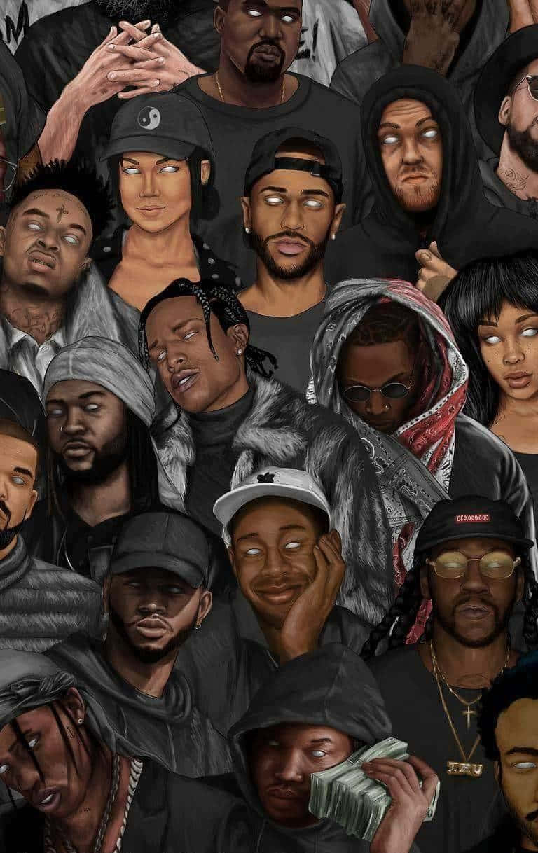 Cool Rapper, hip-hop artists, glowing eyes, SD Phone Wallpaper