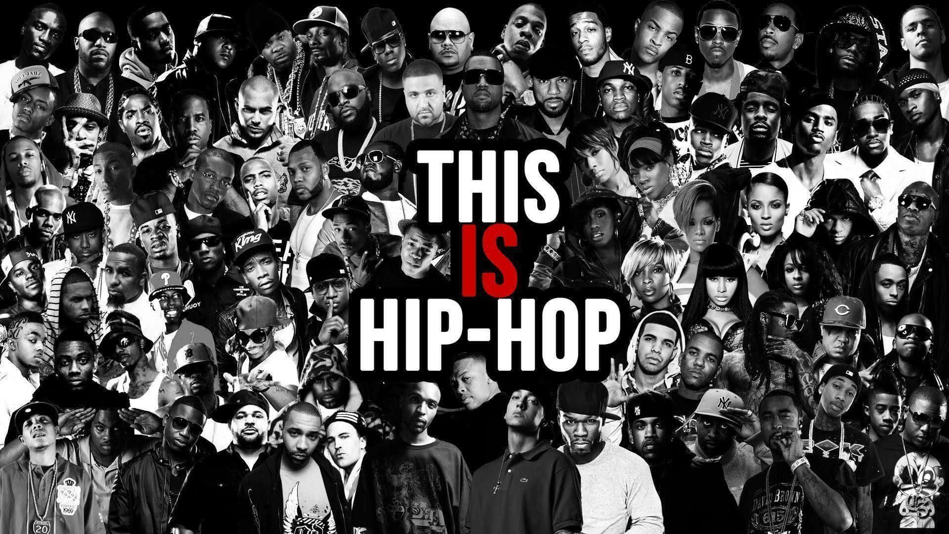 Cool Rapper, black and white collage, iconic hip-hop artists, Full HD Desktop Wallpaper