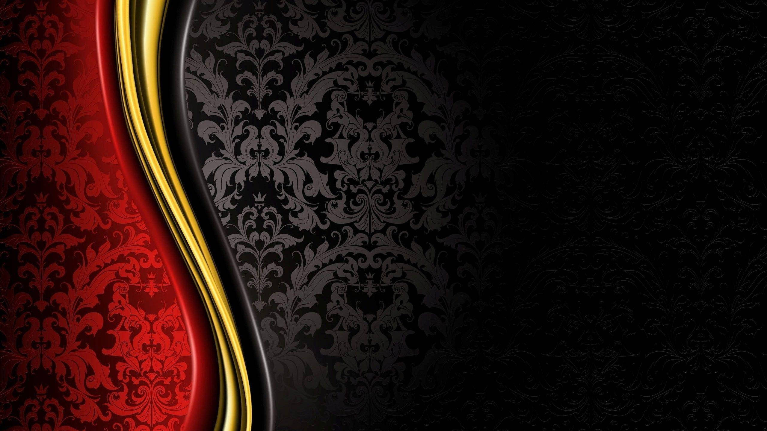 red, gold, black, 2K Desktop Wallpaper
