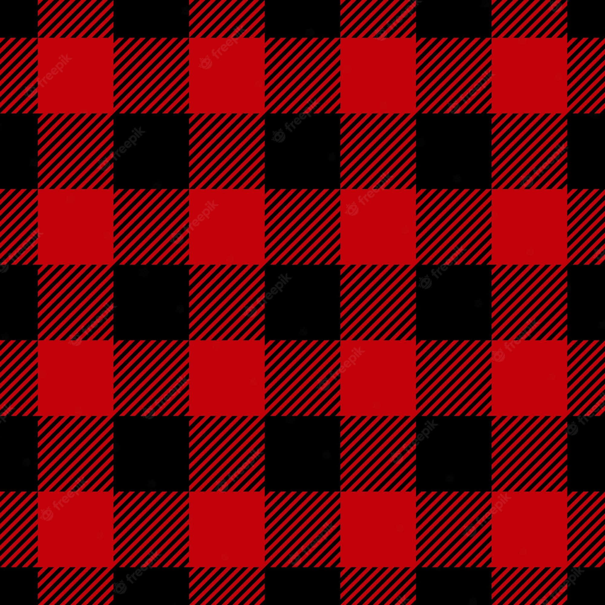 black and red plaid, bold red and black plaid pattern, diagonal stripes, Full HD Desktop Wallpaper