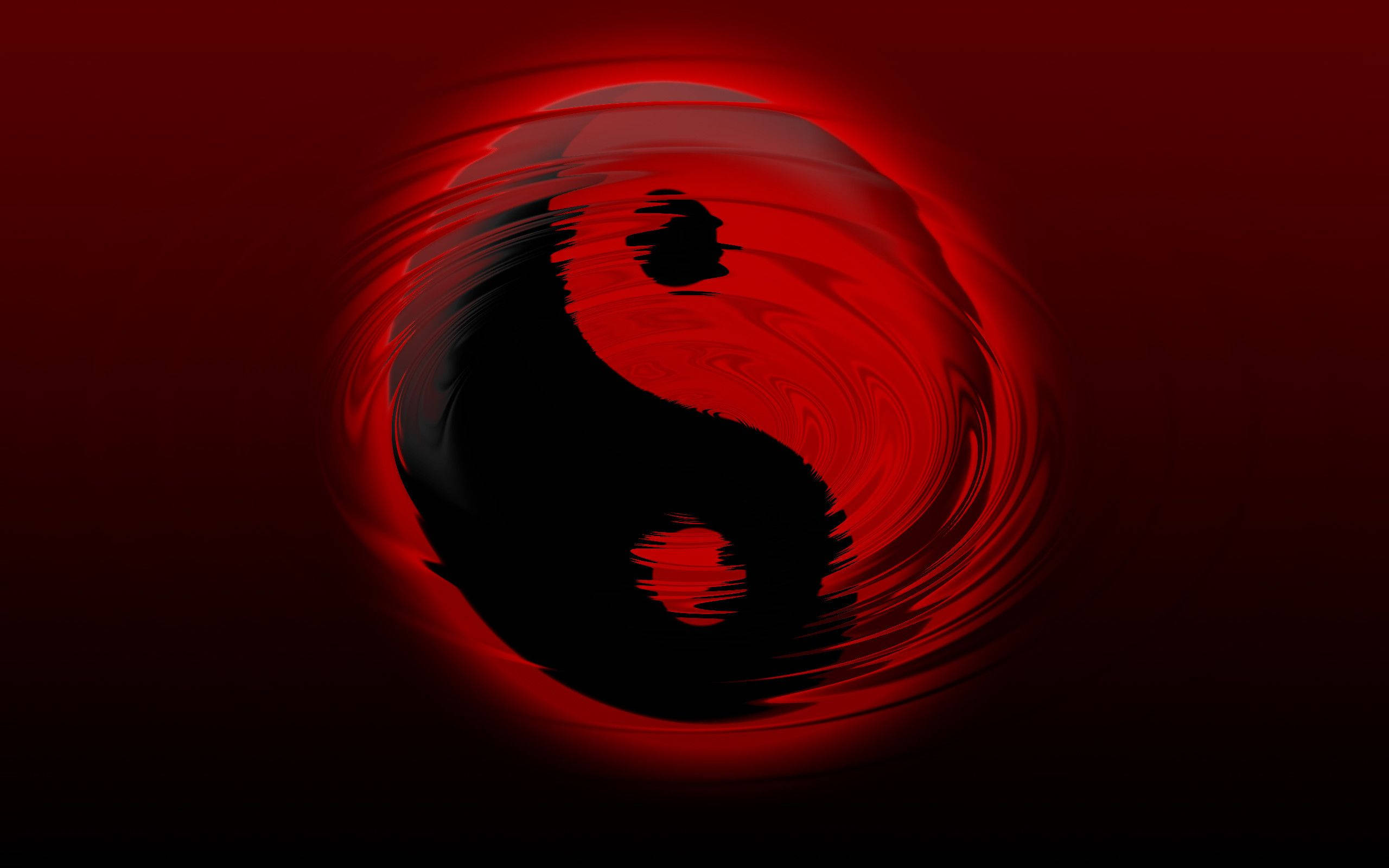 Cool Red, yin yang, deep red, 2K Desktop Wallpaper