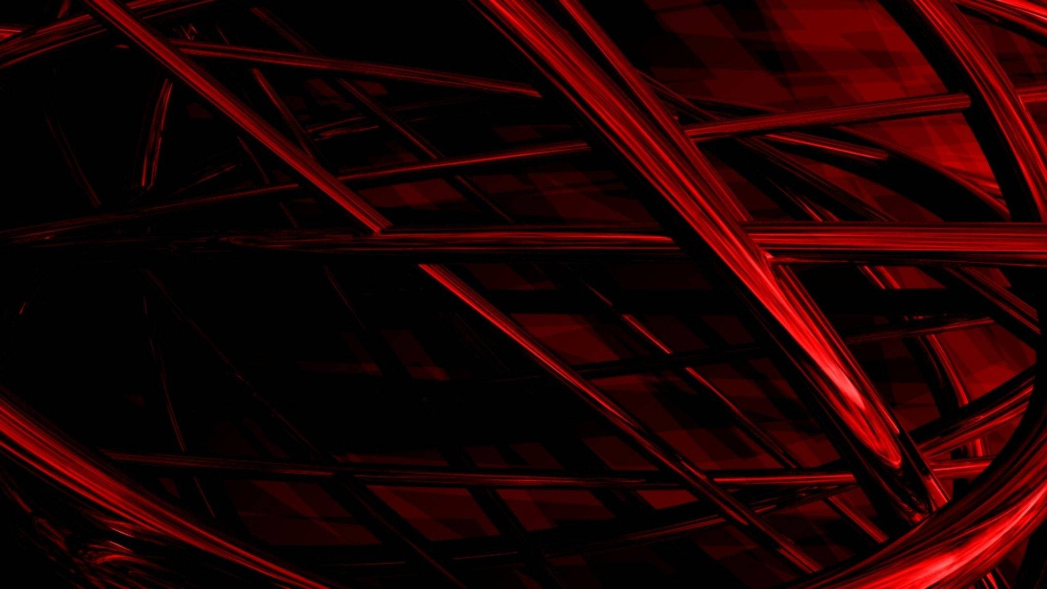 Cool Red Metallic Rods, vibrant red, glowing tubes, Full HD Desktop Wallpaper