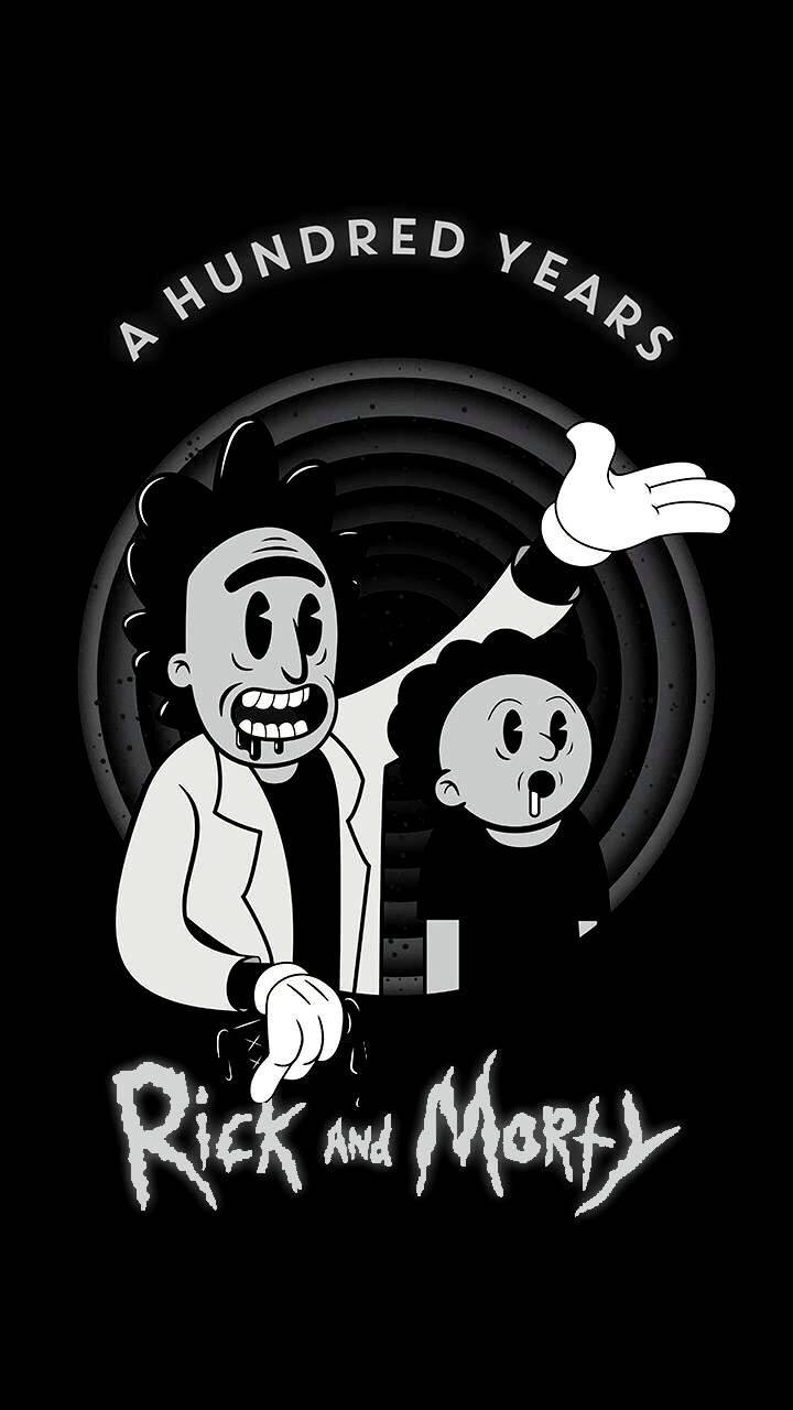 Rick and Morty, swirling vortex, A HUNDRED YEARS, HD Phone Wallpaper