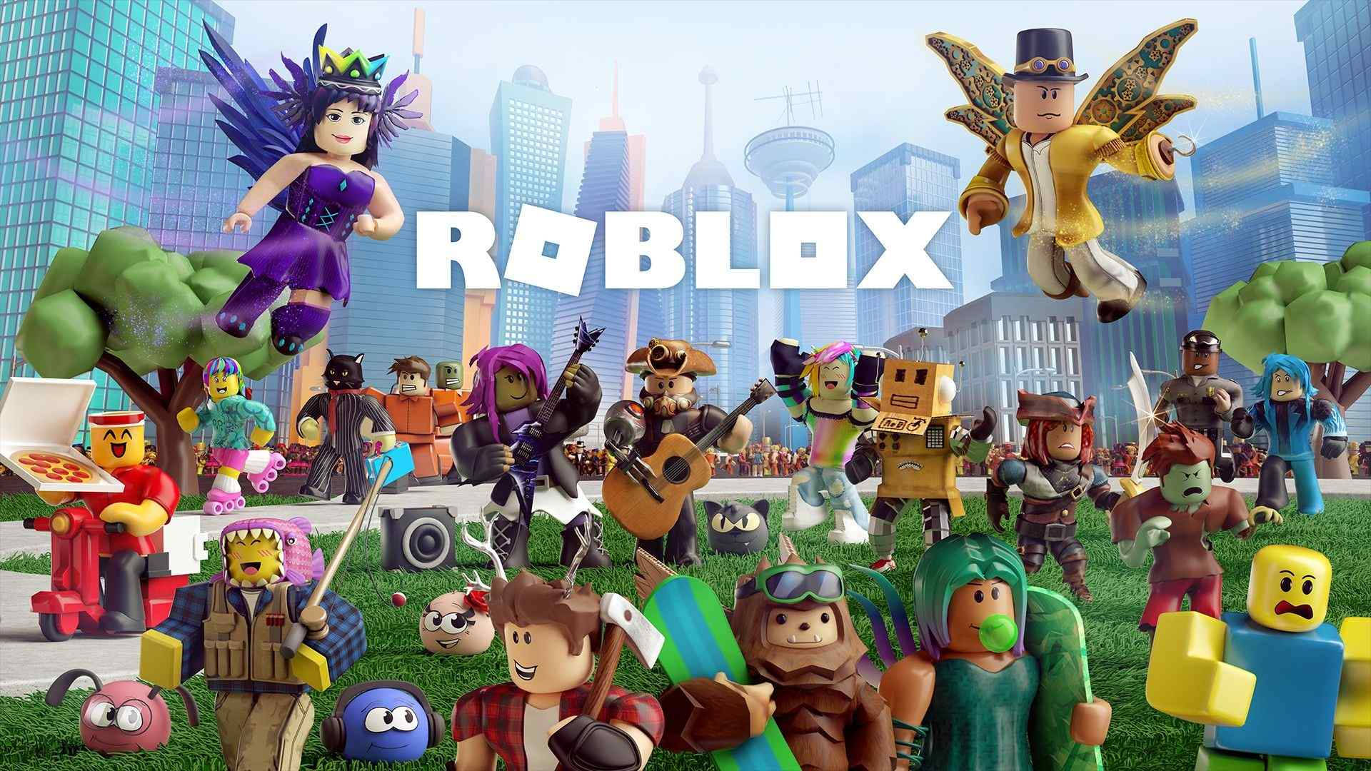 Roblox, blocky avatars, colorful outfits, Full HD Desktop Wallpaper