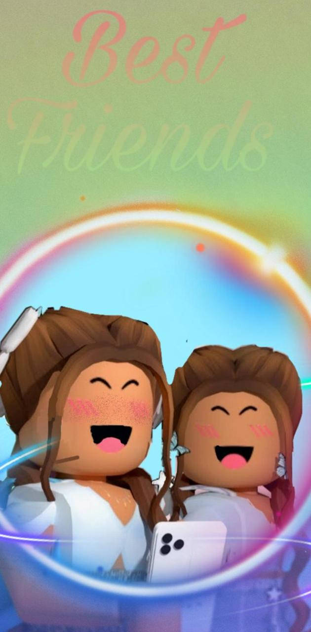 Roblox, brown hair, glowing rainbow circle, HD Phone Wallpaper
