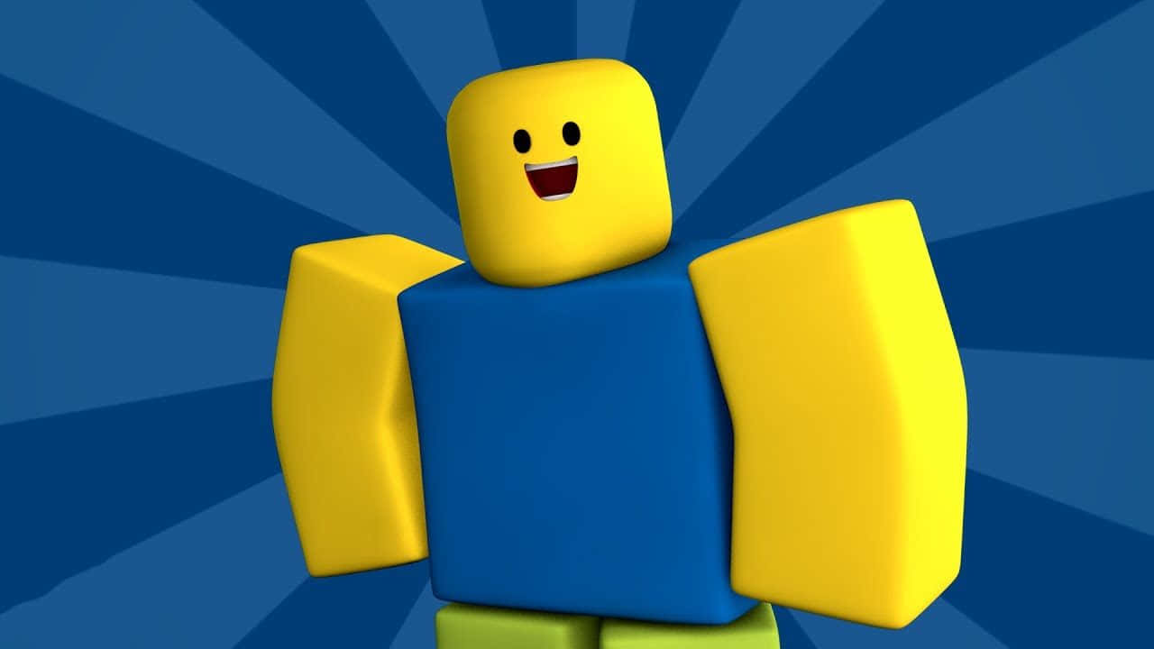 Roblox, yellow, blue, HD Desktop Wallpaper