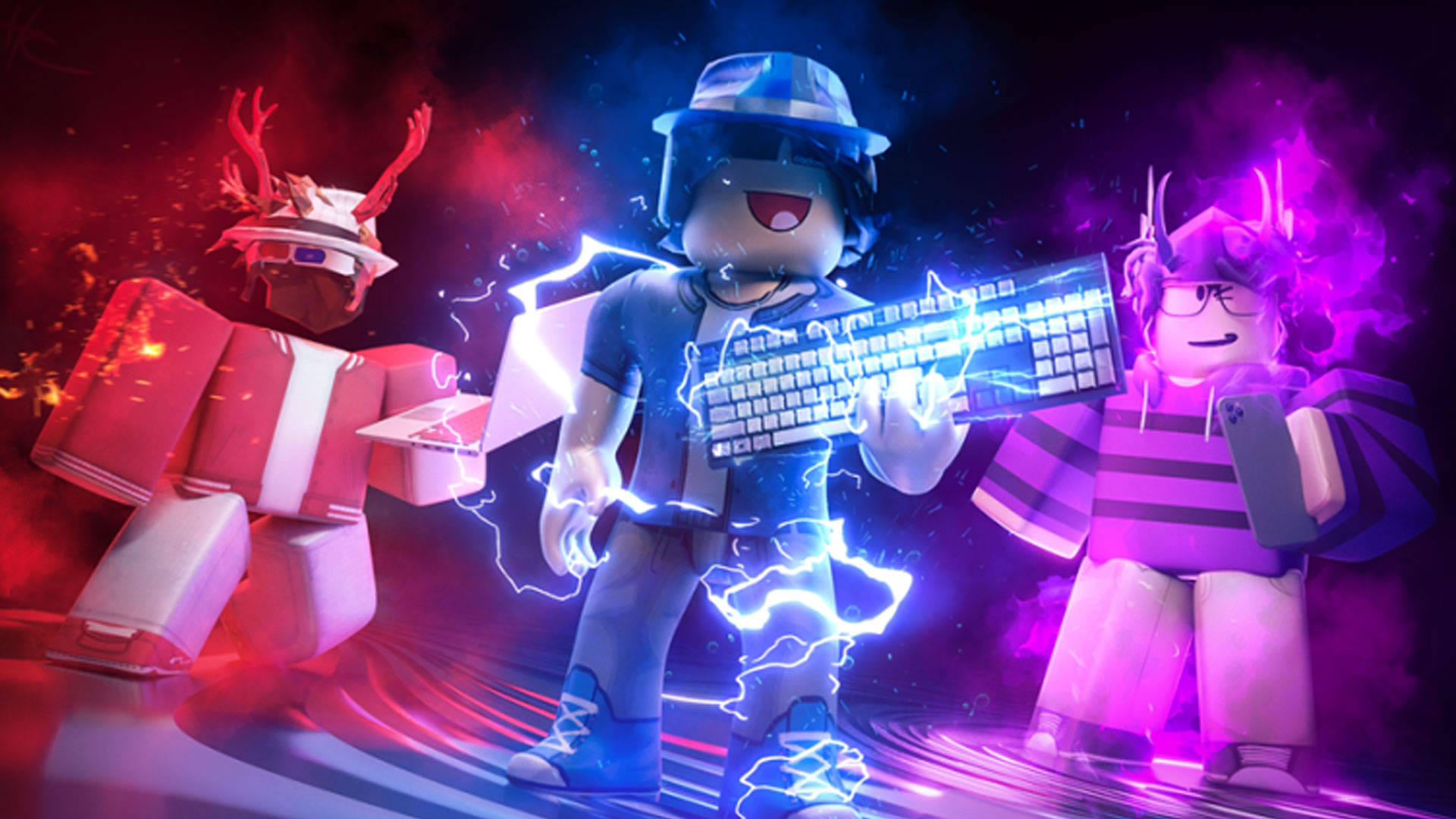 Red, Blue, Purple, Full HD Desktop Wallpaper