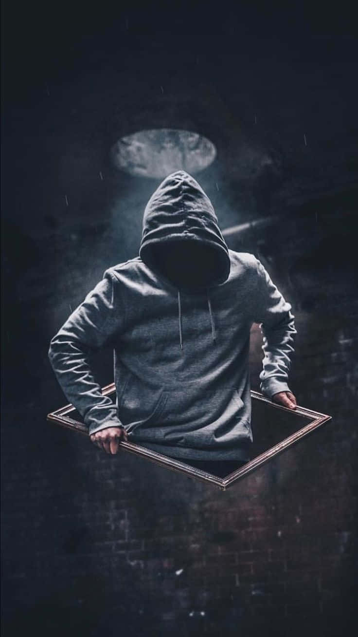 Cool Sad Boy, hooded figure, dark tunnel, HD Phone Wallpaper