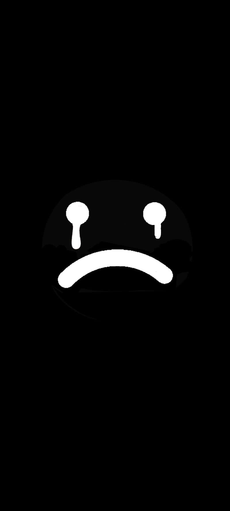 Cool Sad Boy, white crying emoji, teardrops, HD Phone Wallpaper