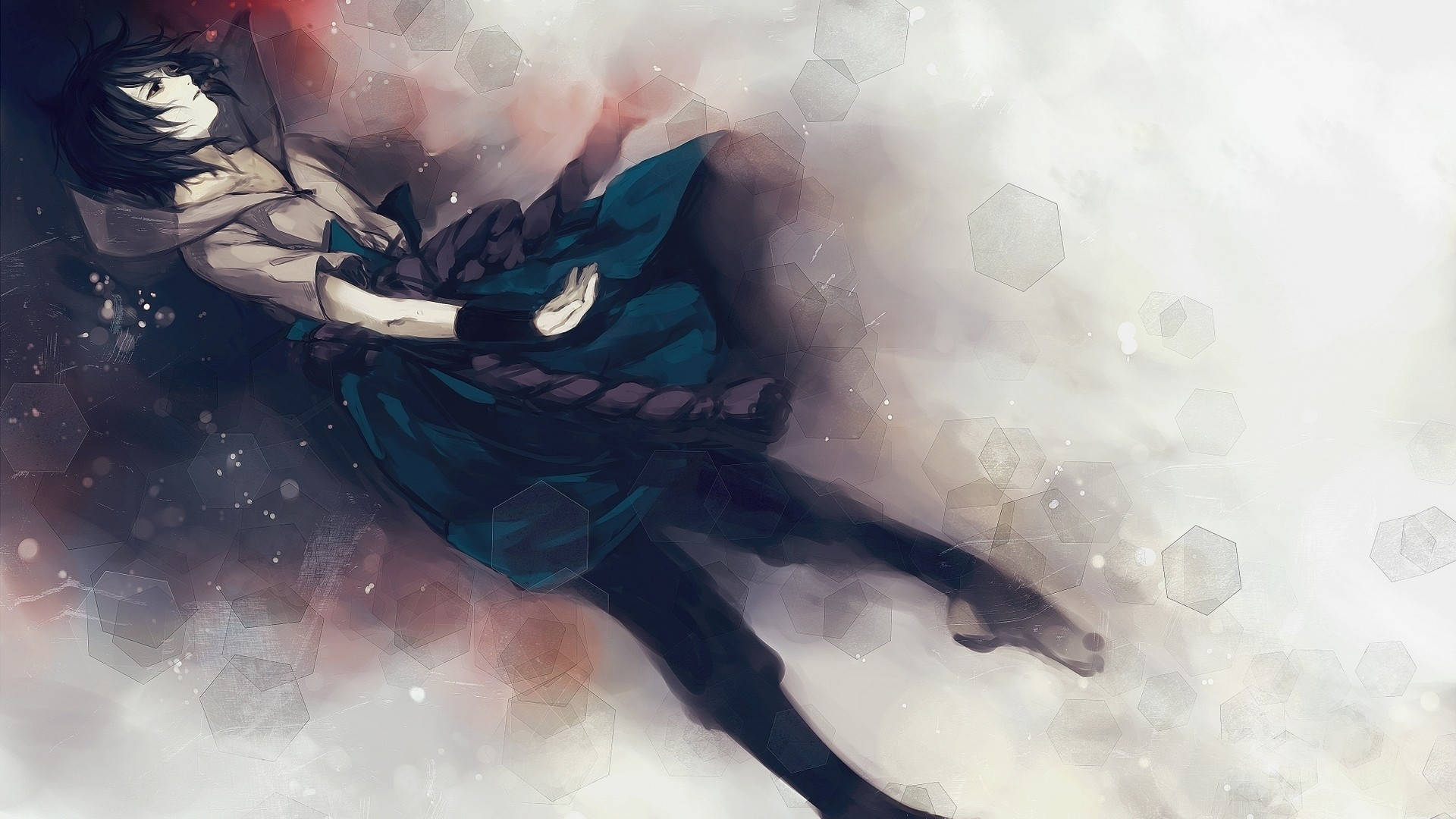 Cool Sasuke, dark hair, teal clothing, Full HD Desktop Wallpaper