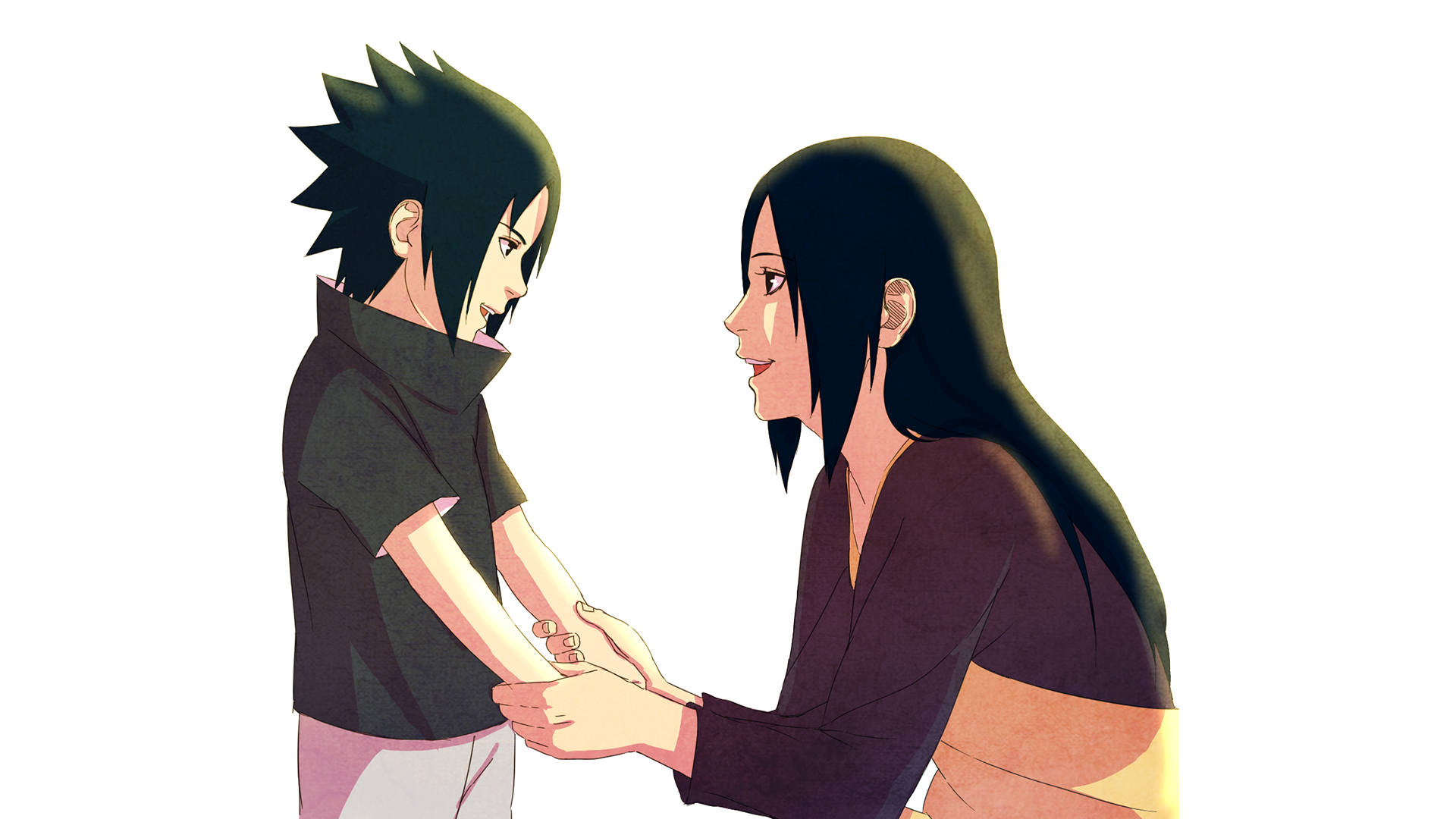 Cool Sasuke, mother, anime couple, Full HD Desktop Wallpaper