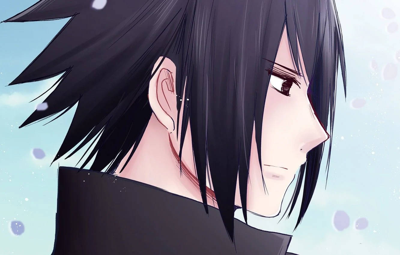 Sasuke, spiky black hair, red eyes, HD Desktop Wallpaper