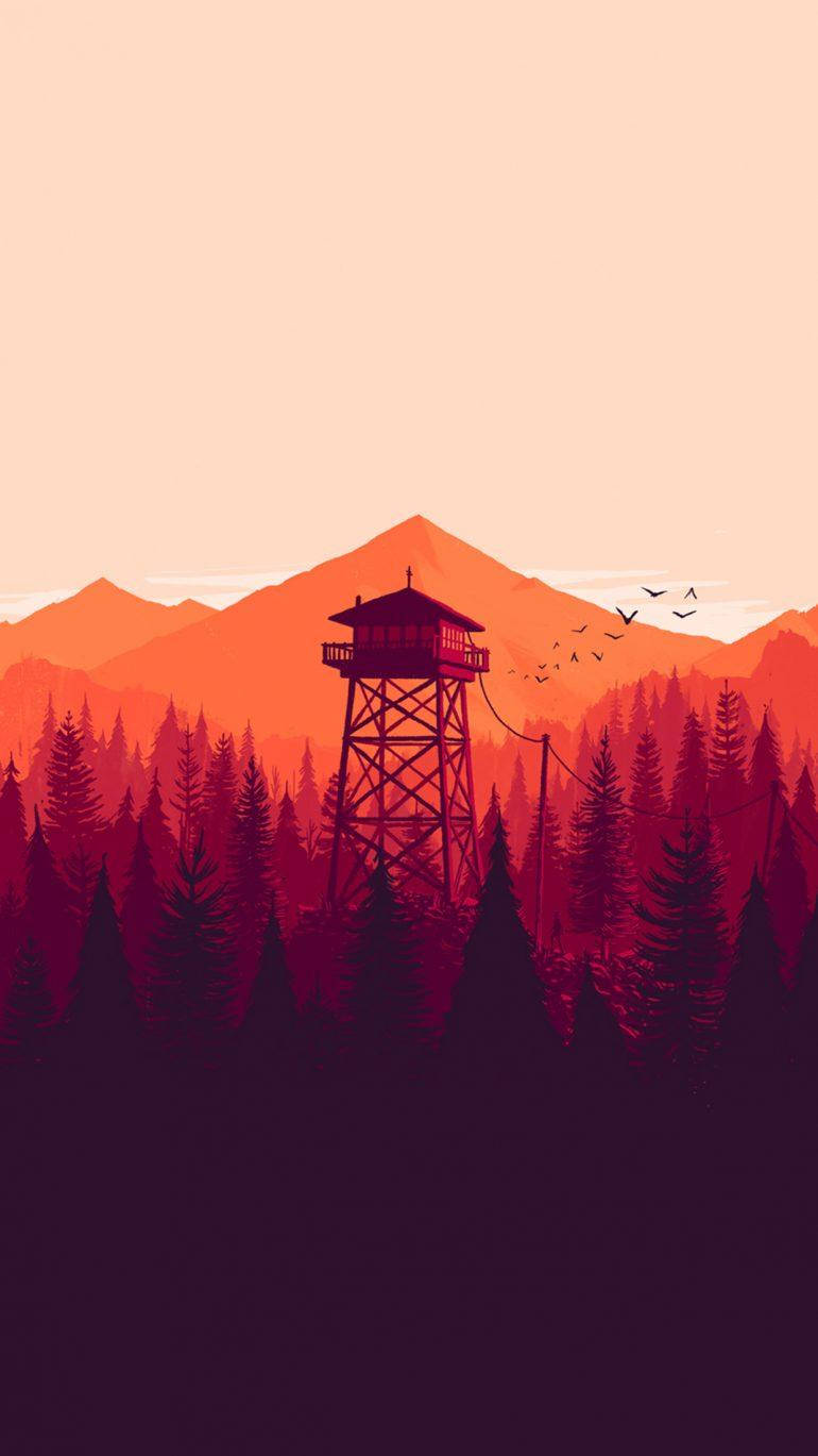 Cool Simple, elevated cabin, fire watchtower, HD Phone Wallpaper