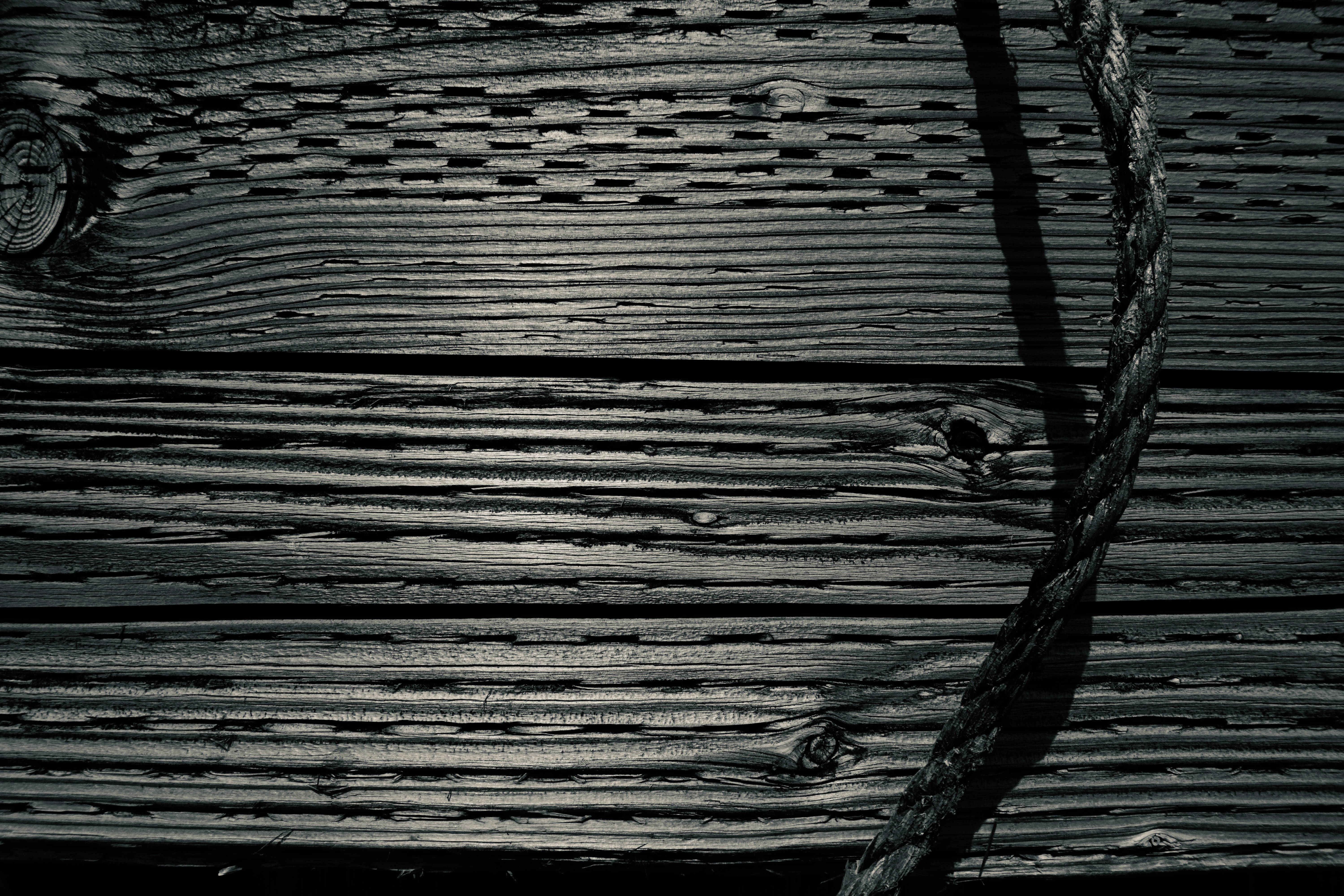 Cool Simple, grayscale, wood, 5K Desktop Wallpaper