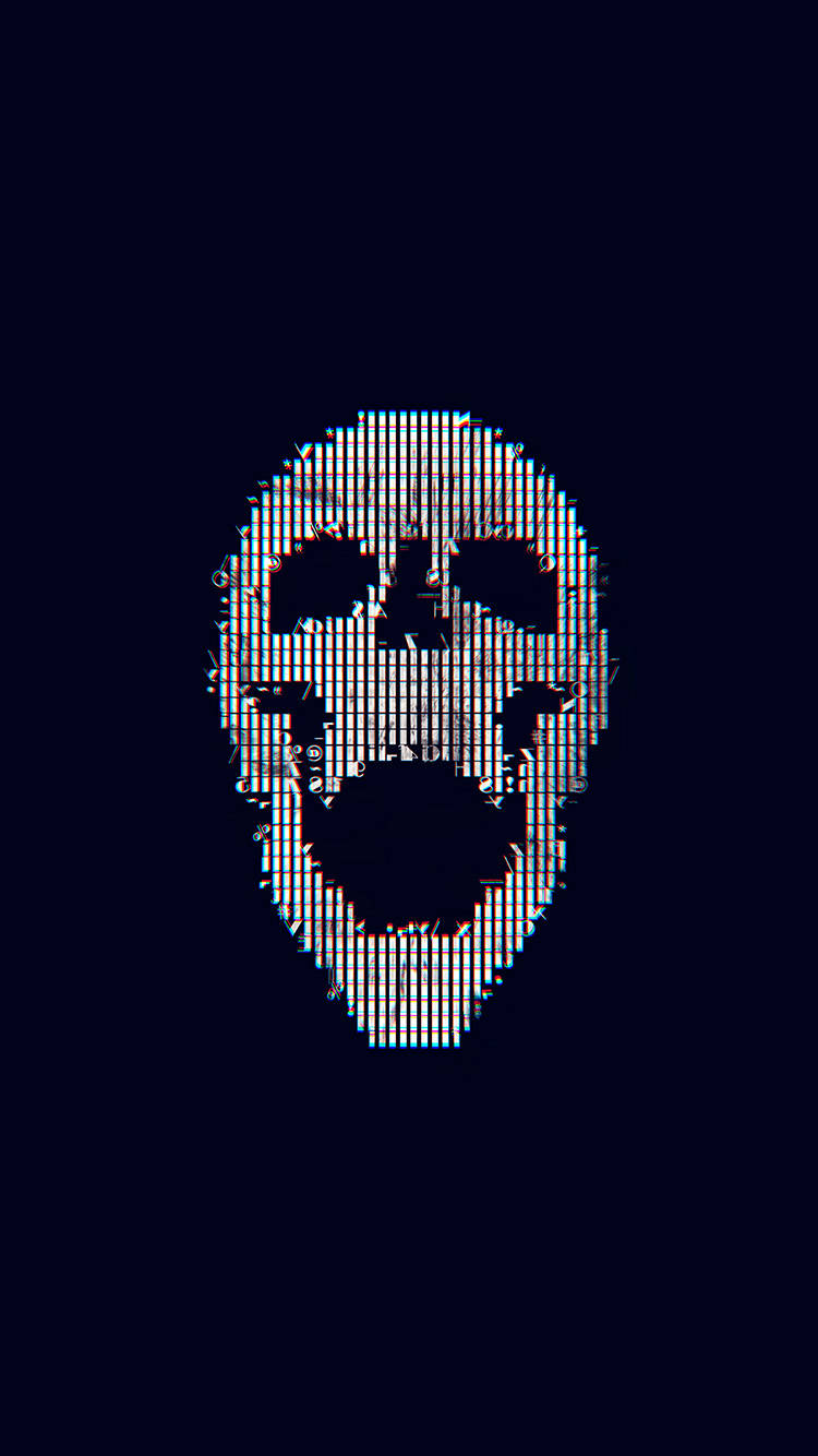 abstract skull, glitching digital skull, pixelated distortion, HD Phone Wallpaper