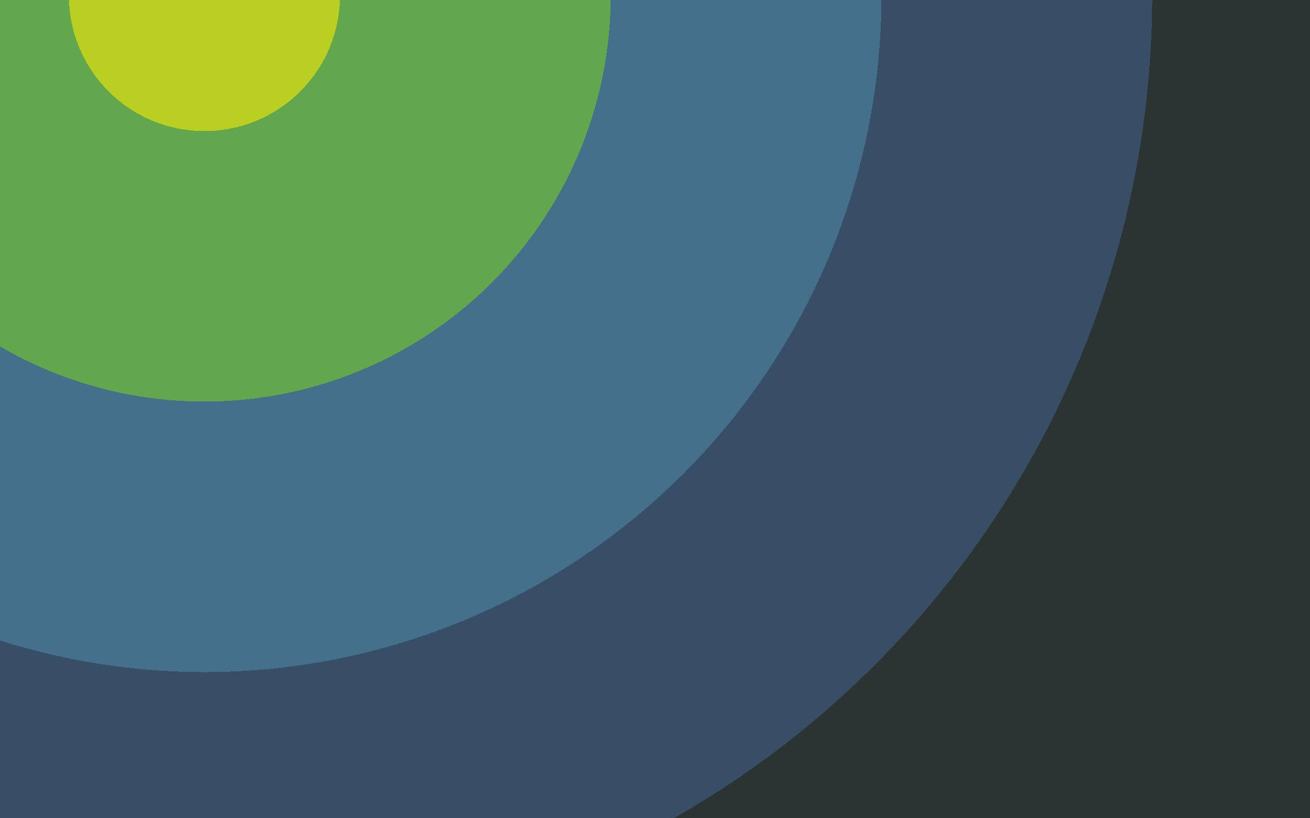 concentric circles, green, blue, 2K Desktop Wallpaper