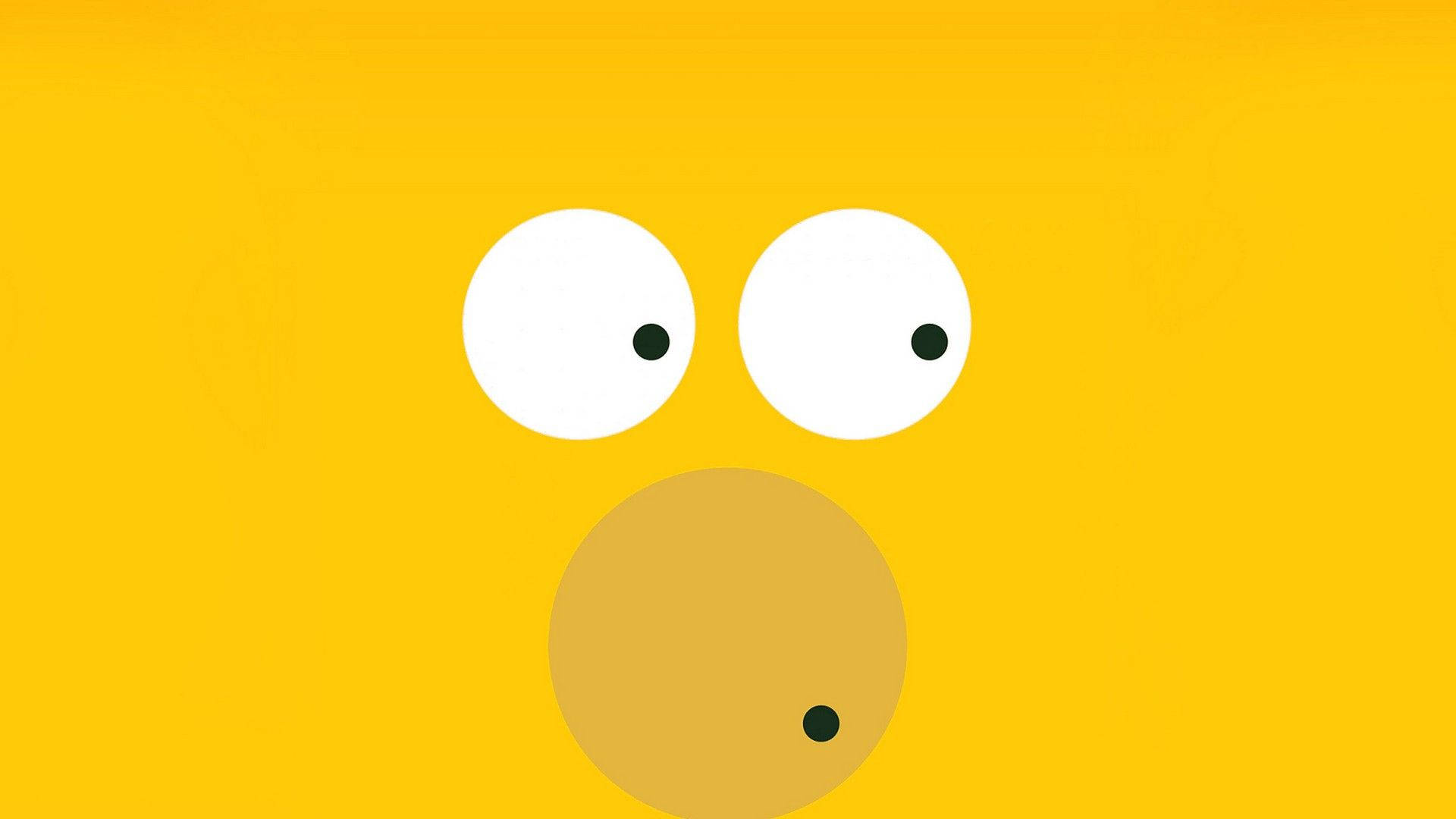 Simpsons, yellow face, large white eyes, Full HD Desktop Wallpaper