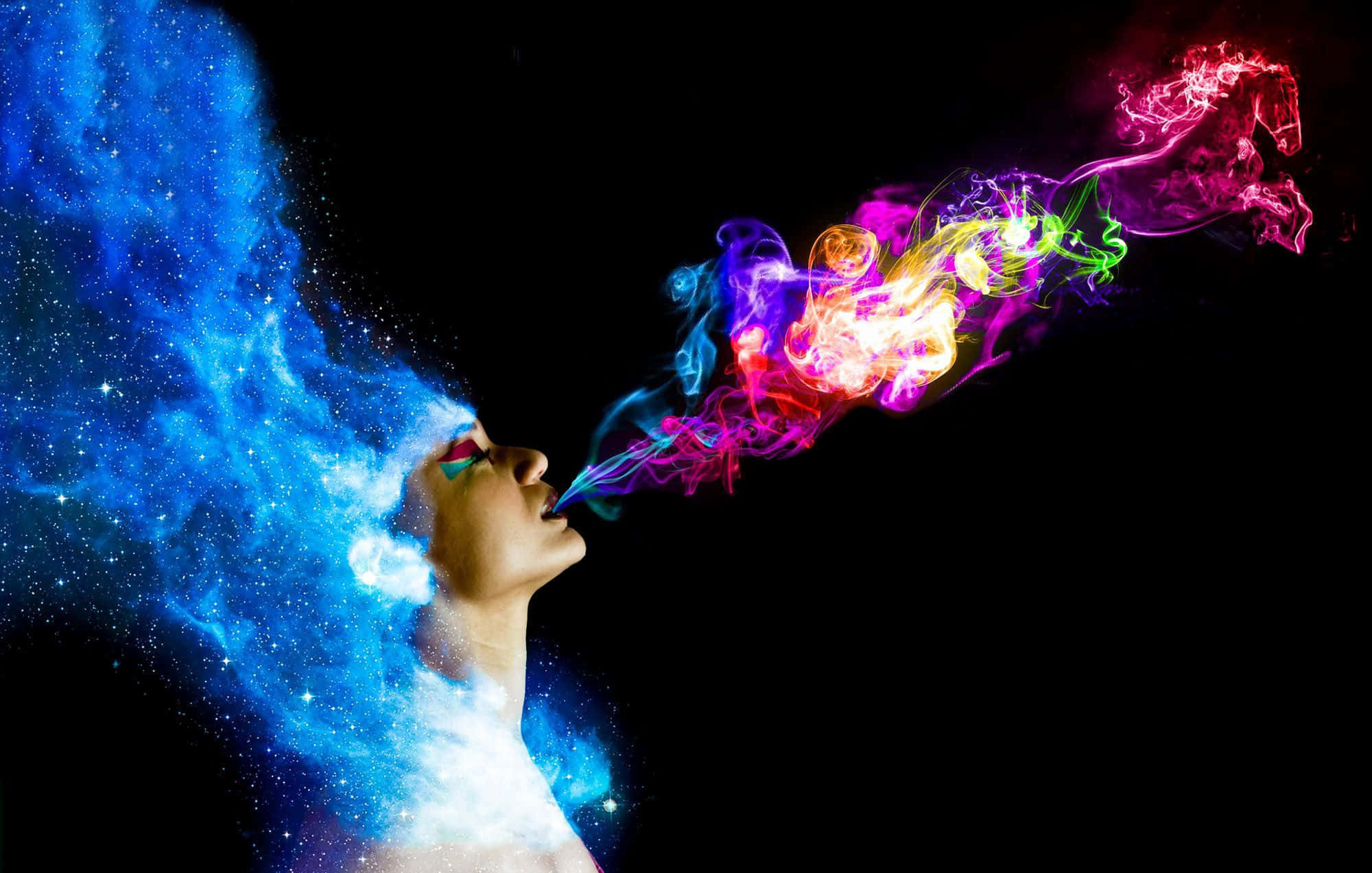 Cool Smoke, cosmic stream, galactic nebula, Full HD Desktop Wallpaper