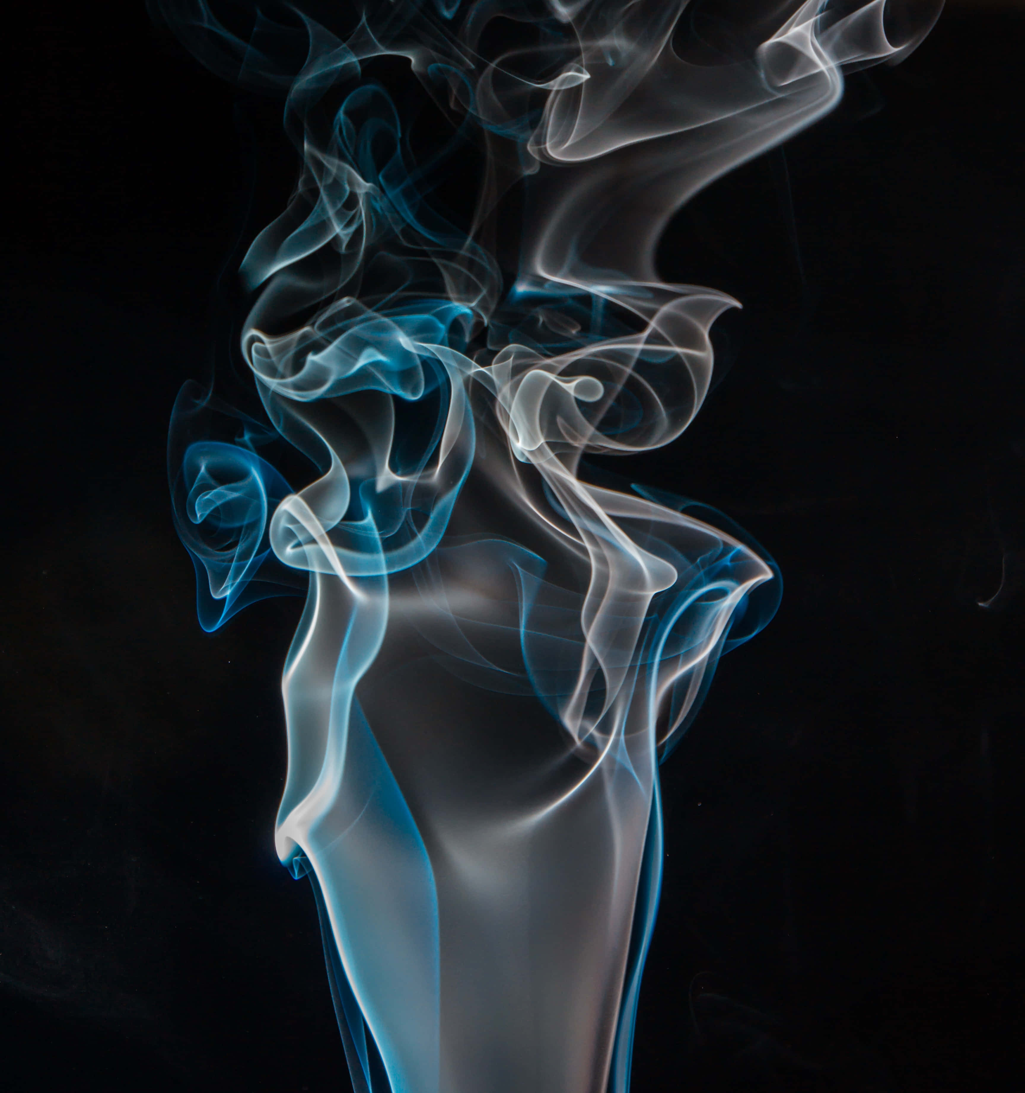 cool smoke, ethereal blue, white smoke, 2K Phone Wallpaper