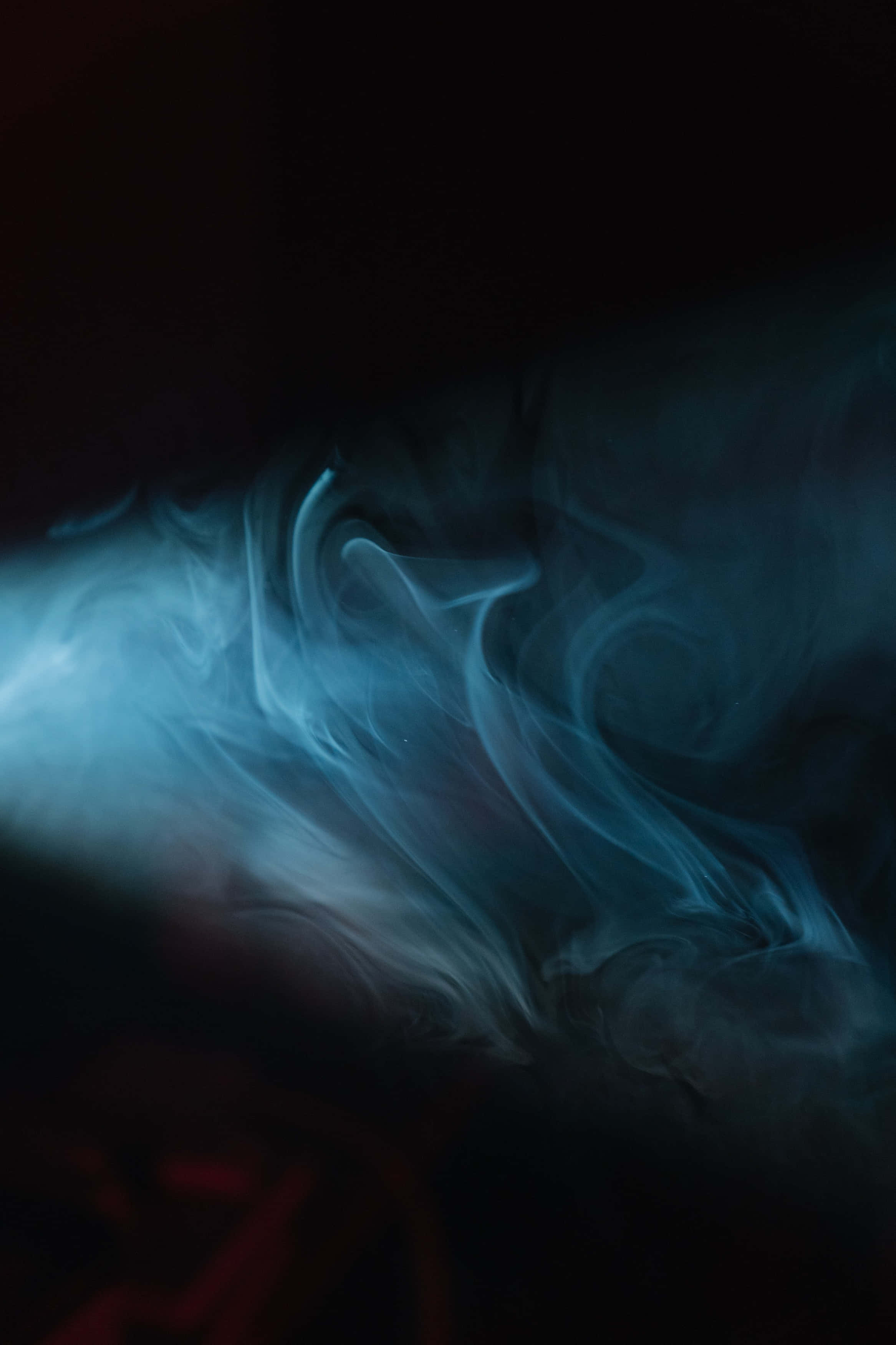 Cool Smoke, Ethereal blue smoke, dark background, 2K Phone Wallpaper