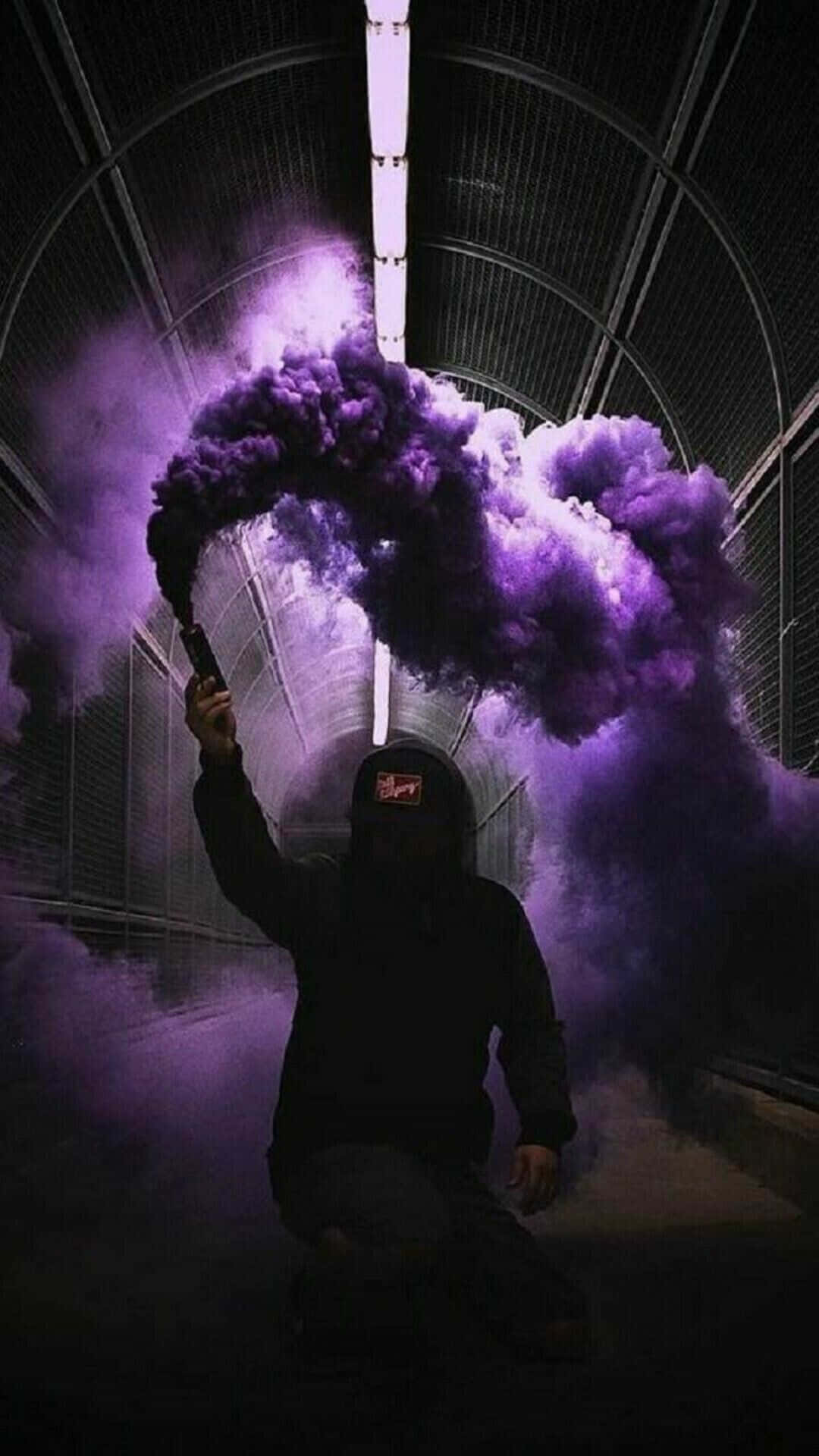 Cool Smoke, hooded figure, dark tunnel, Full HD Phone Wallpaper