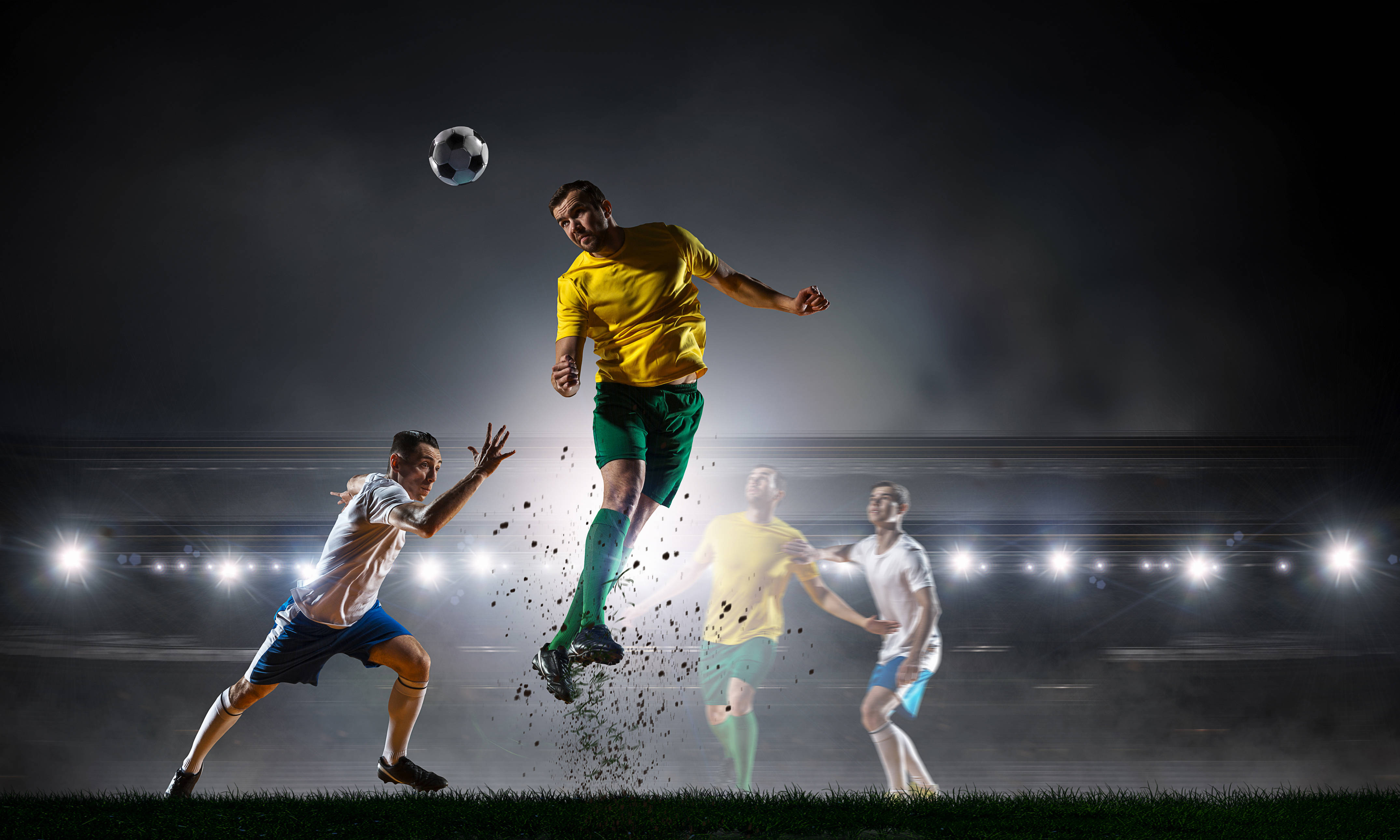 Cool Soccer Desktop Player Header, soccer player, yellow, 4K Desktop Wallpaper