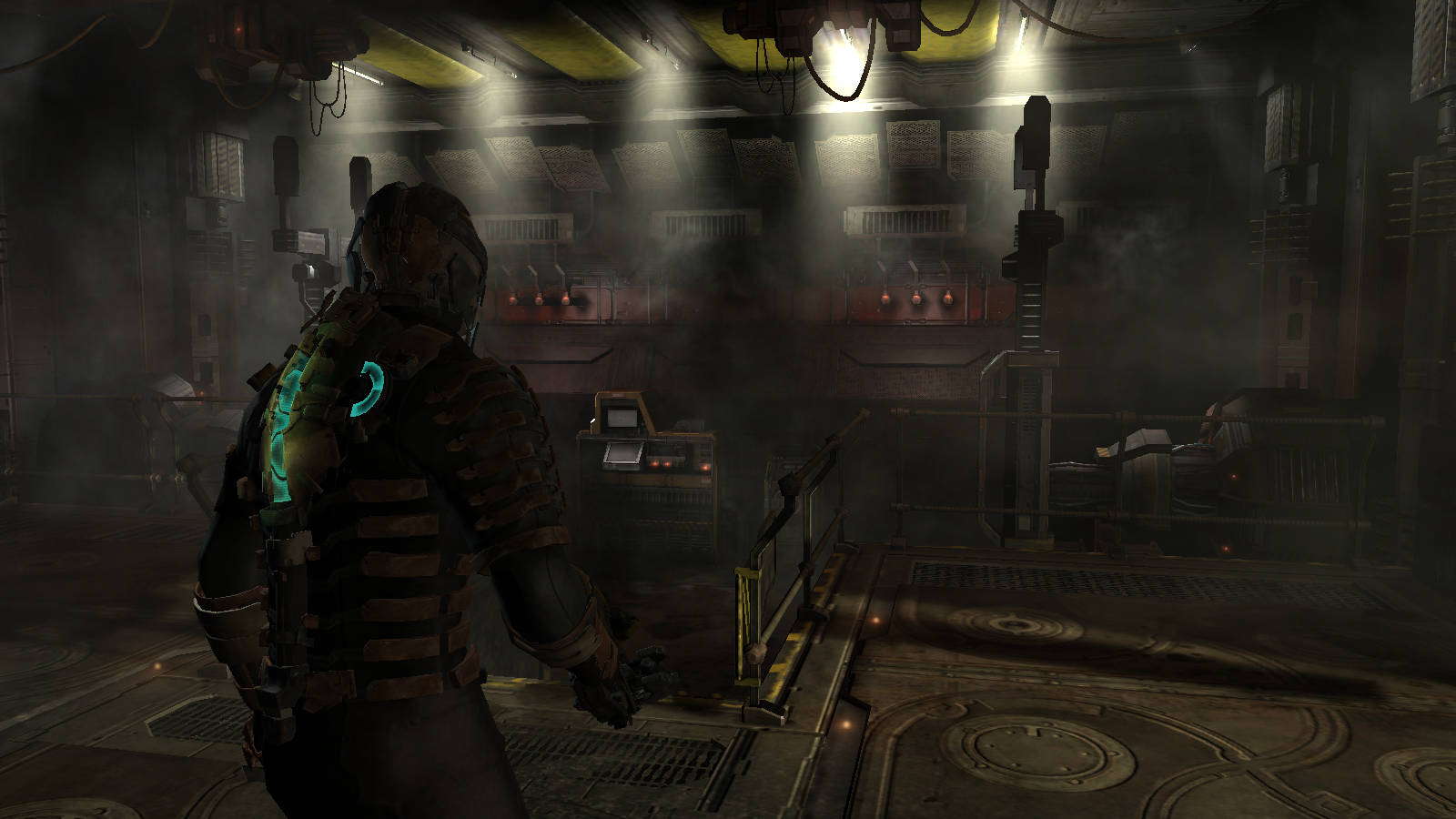 Cool Space Man, control room, dimly lit, HD Desktop Wallpaper
