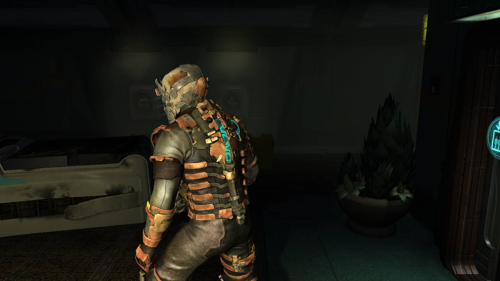 Cool Space Man, abandoned place, heavily armored soldier, HD Desktop Wallpaper