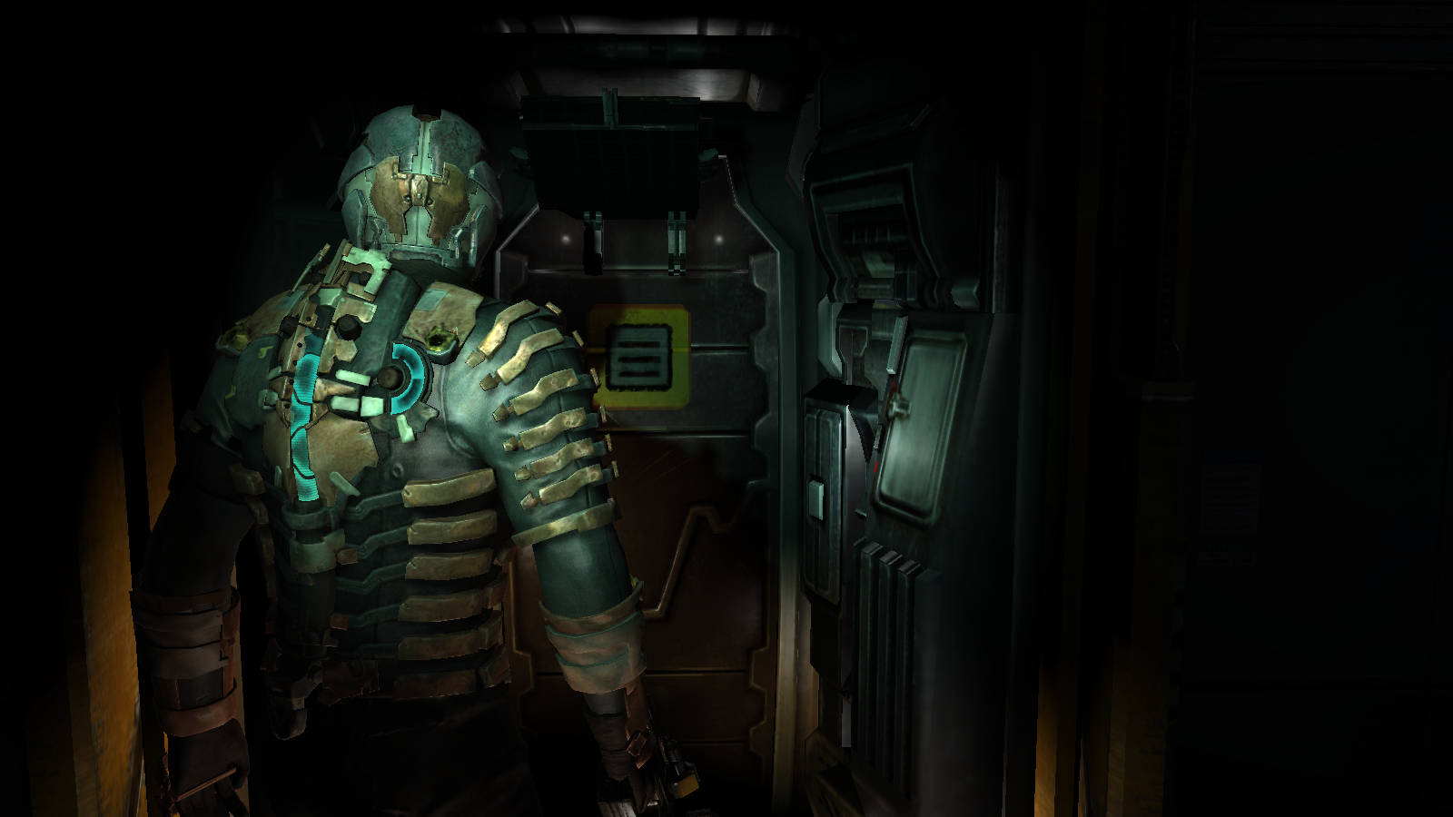 Cool Space Man, control room, glowing teal accents, HD Desktop Wallpaper