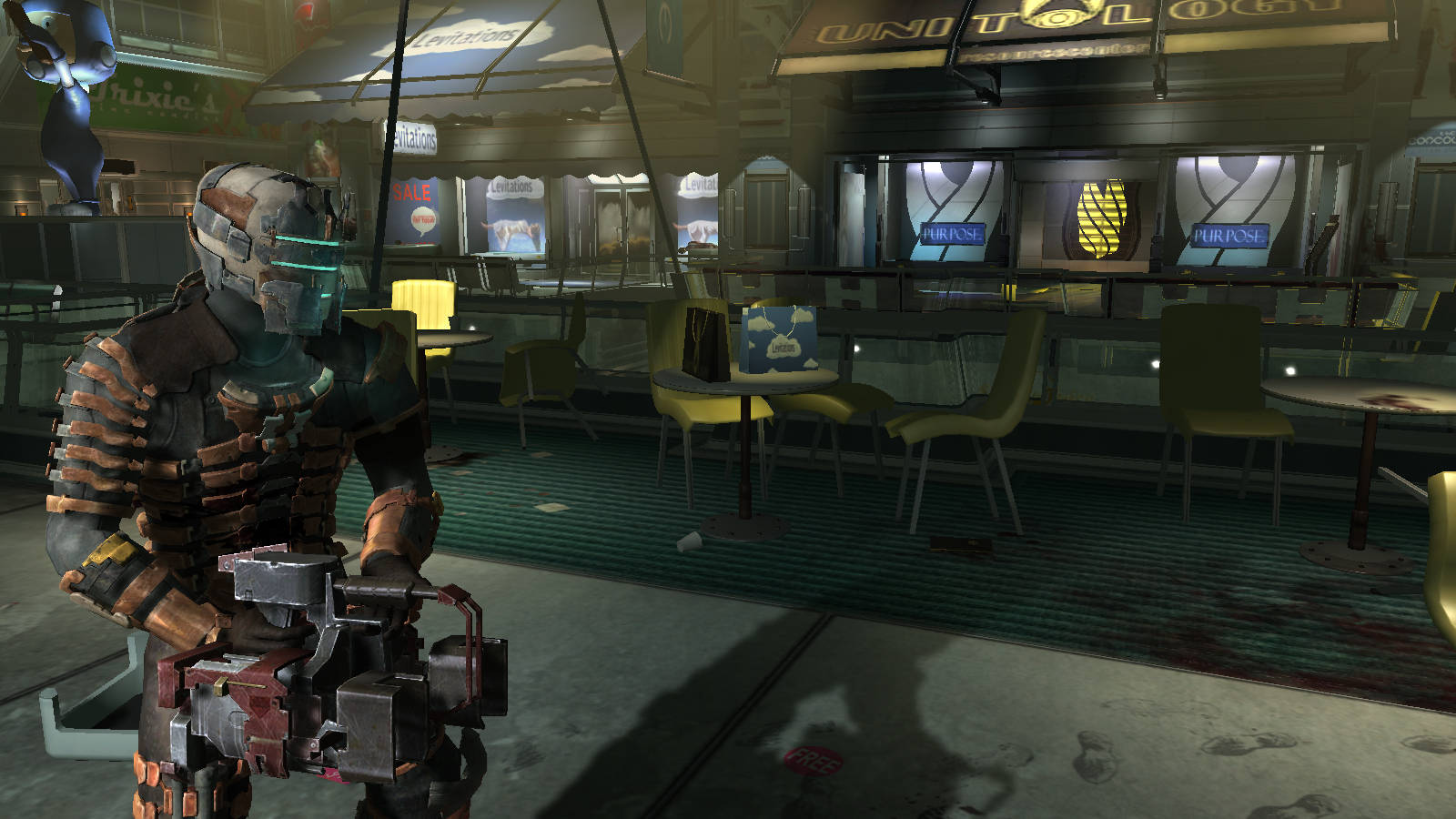 Cool Space Ship Canteen, space marine, futuristic diner, HD Desktop Wallpaper