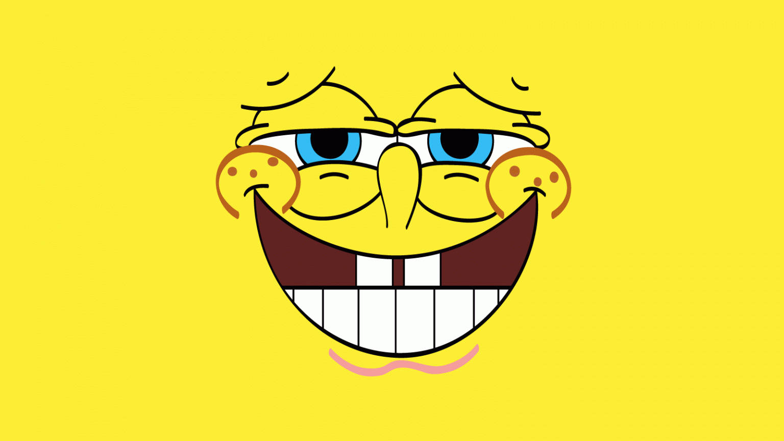 Cool Spongebob, Spongebob, blue eyes, HD Desktop Wallpaper