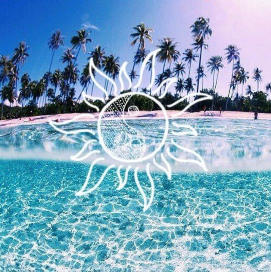 Cool Summer, tropical beach, turquoise water, SD Phone Wallpaper