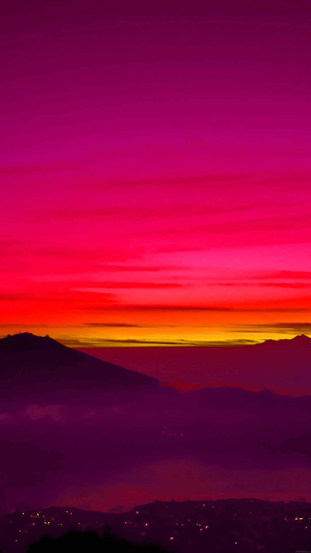 Cool Sunset, fiery sunset sky, magenta reds, Full HD Phone Wallpaper