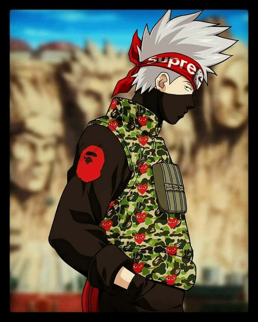 Supreme, anime character, spiky white hair, SD Phone Wallpaper