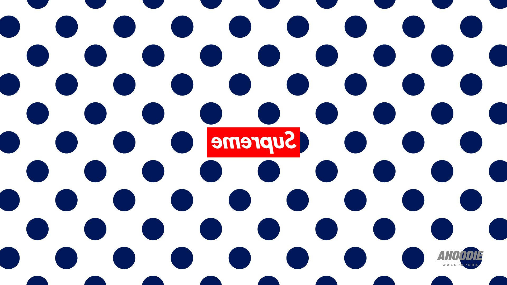 Cool Supreme, blue polka dots, navy blue, Full HD Desktop Wallpaper