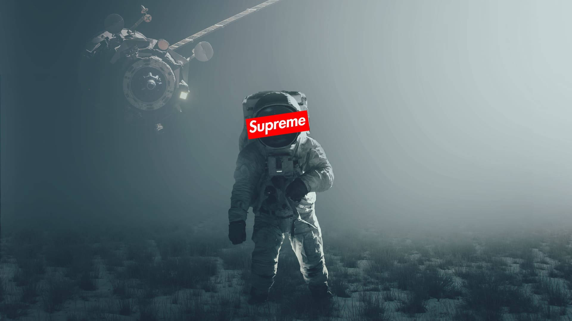 Cool Supremem, deep space, astronaut, Full HD Desktop Wallpaper