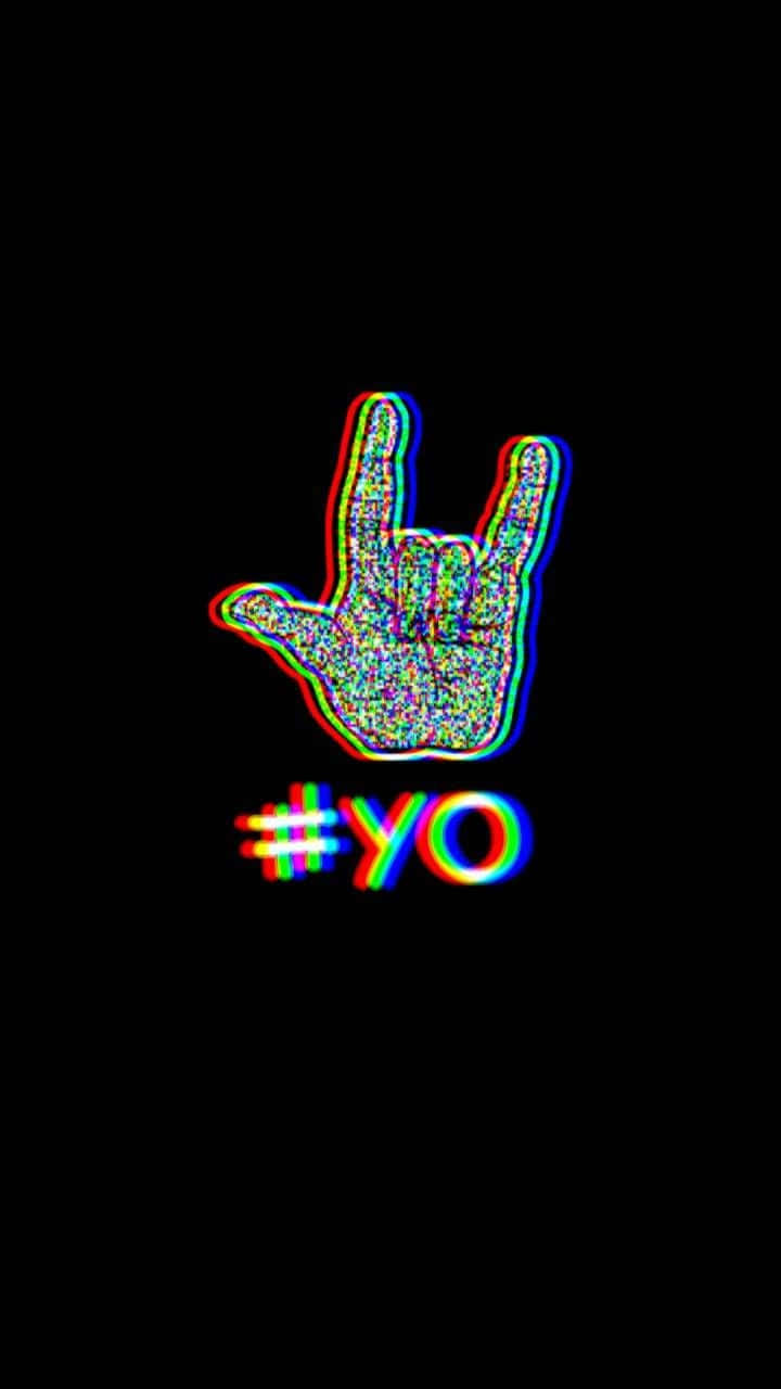 Cool Swag, glittery rainbow-hued, rock hand gesture, HD Phone Wallpaper