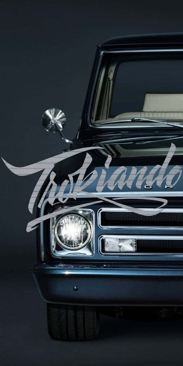 Trokiando, custom truck, vintage blue truck, HD Phone Wallpaper